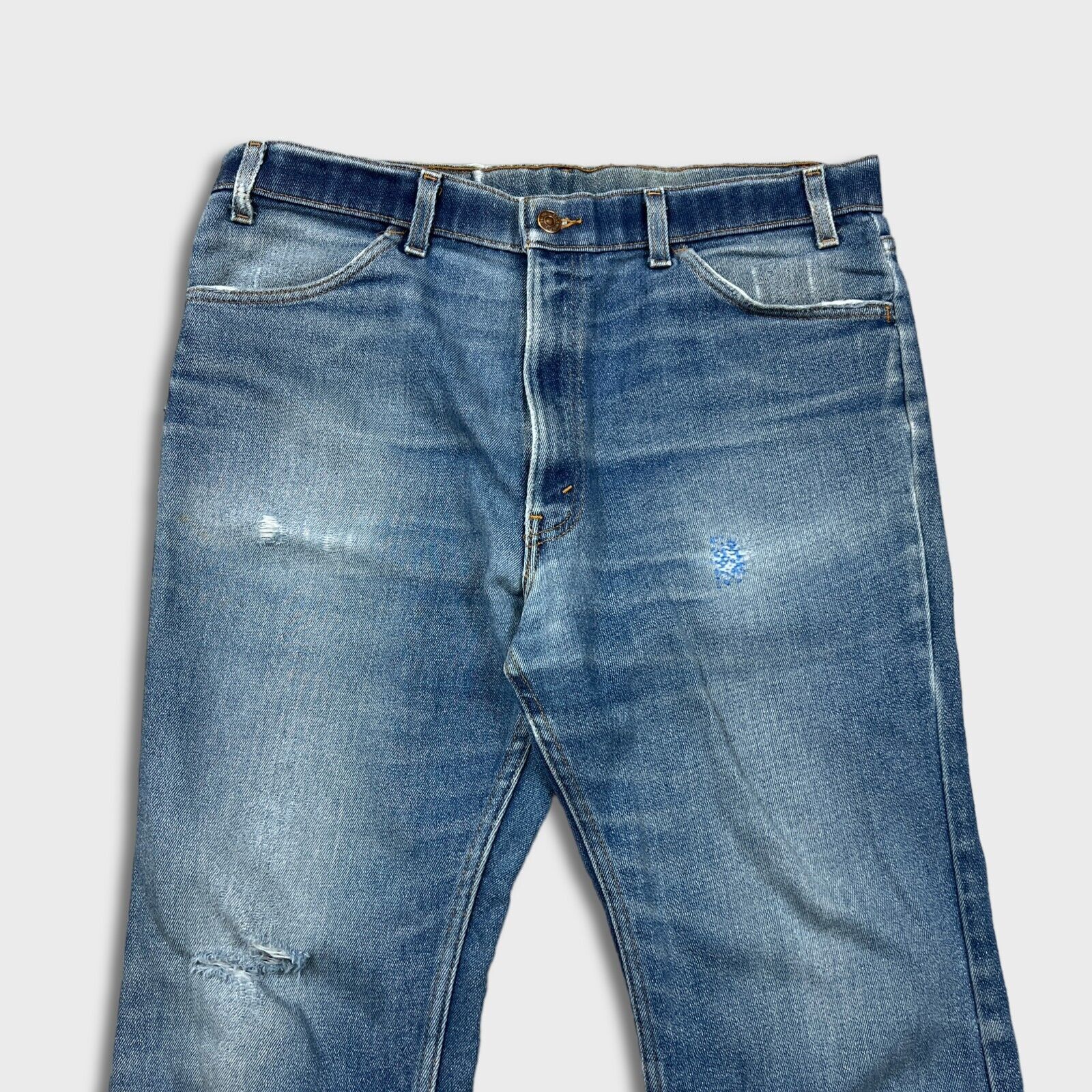 Levi's × Vintage VTG Levi's Jeans 37x27 Distressed Action USA Baggy 90s Denim Size US 37 - 2 Thumbnail