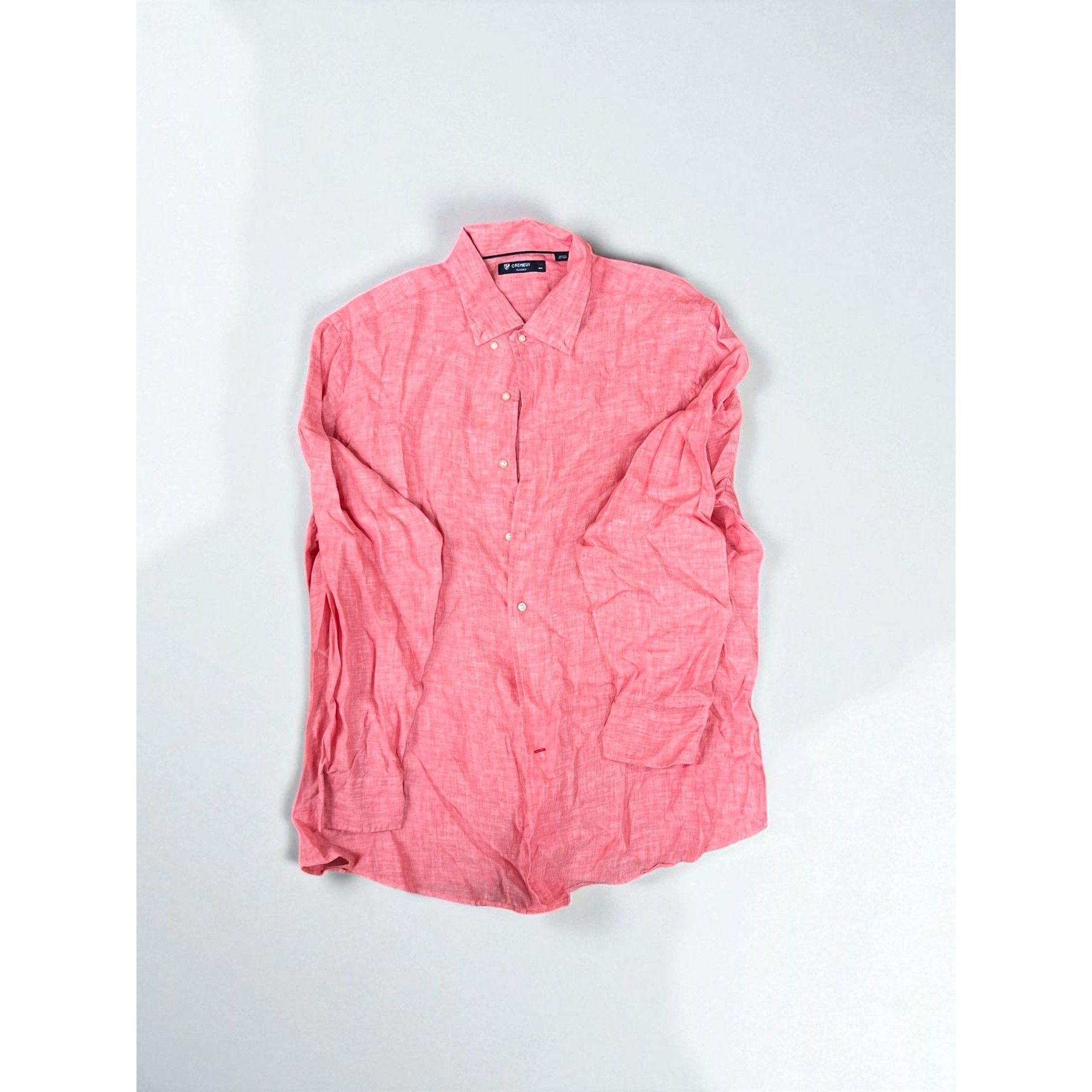 Cremieux Cremeux Classics Mens XXL Pink Linen Button-Up Shirt Size US XXL / EU 58 / 5 - 2 Thumbnail