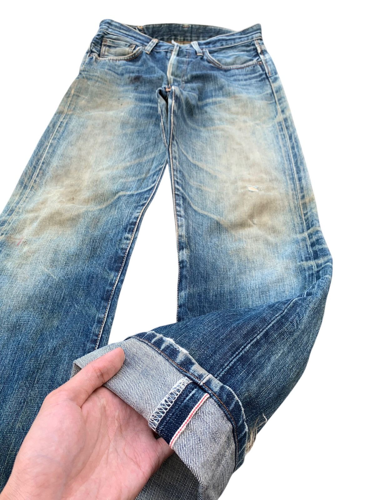 Kapital VINTAGE EDWIN 505XX SELVEDGE RUSTY MUDWASH DISTRESSED DENIM Size US 29 - 5 Thumbnail