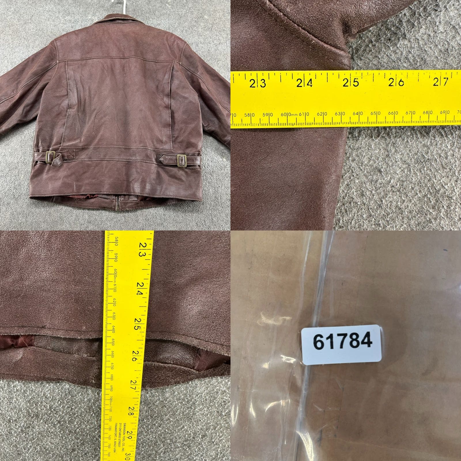 Vintage VINTAGE Adler Leather Jacket Men L Brown Bomber Cossack Half Belt 90s Quilted Zipper Mid-Length Regular Boy Mens Womens Girls Size US L / EU 52-54 / 3 - 11 Thumbnail