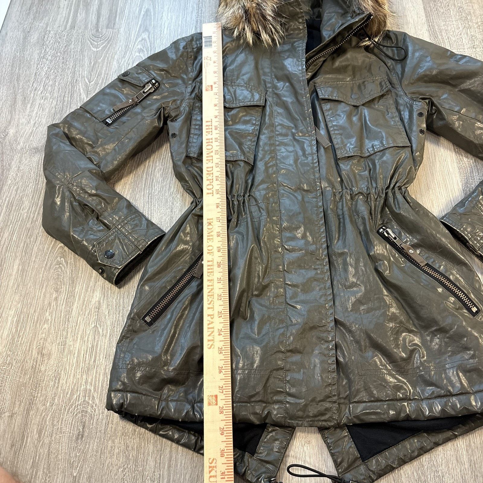 SAM. SAM New York Women's Coated Cotton Parka Coyote Fur Jacket S Size S / US 4 / IT 40 - 6 Thumbnail