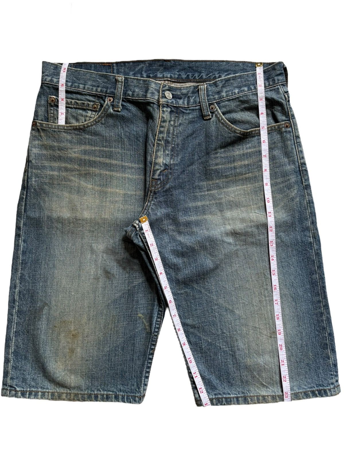 Levi's Vintage 90s Levis 534 Mud Wash Loose Jean Shorts Jorts Size US 34 / EU 50 - 15 Thumbnail