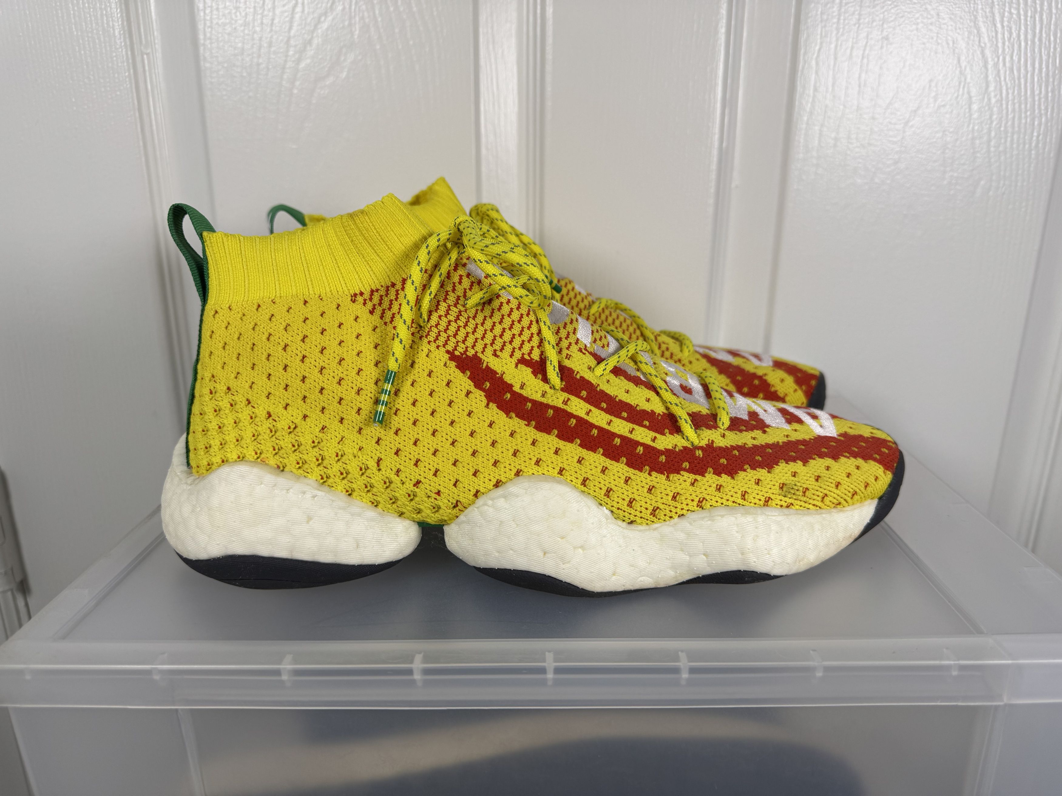 Adidas × Pharrell HUMANRACE Crazy BYW Ambition Yellow Red Size US 9.5 / EU 42-43 - 4 Thumbnail