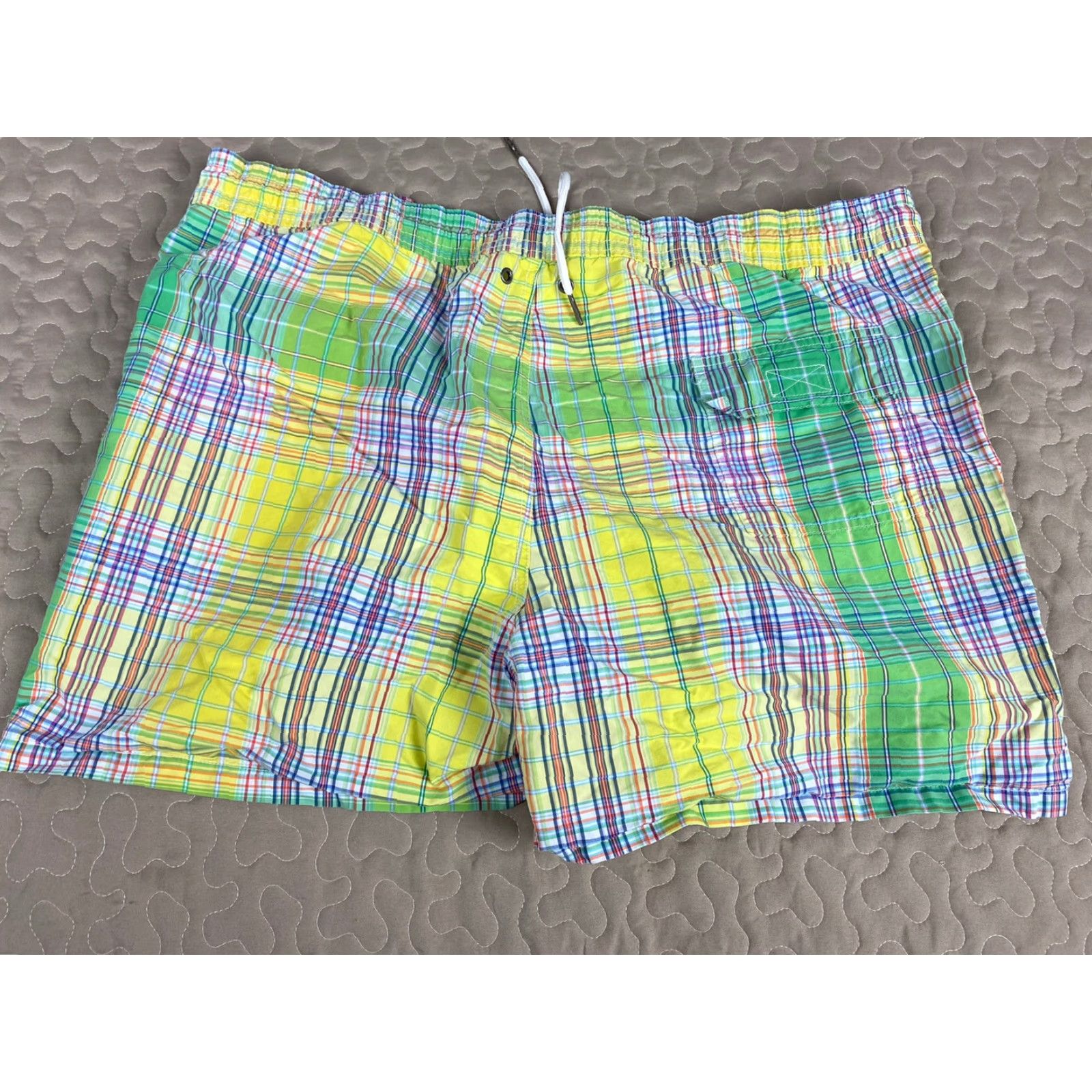 Polo Ralph Lauren VINTAGE Polo Ralph Lauren Plaid Mens Shorts 2XL Swim Trunks Plaid Bottom Mens XXL Size US XXL / EU 58 / 5 - 4 Thumbnail