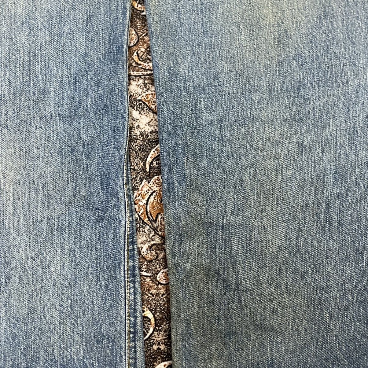 Lee 🔥Vintage Lee Riders Washed Ripped Distress Selvedge Jeans Size US 31 - 14 Thumbnail