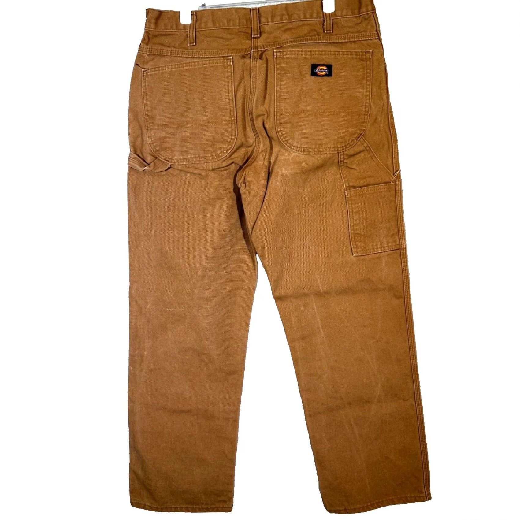 Dickies Dickies Carpenter Jeans 34x30 Brown Denim Mid-Rise Straight Leg Mens Jeans Size US 34 / EU 50 - 2 Thumbnail