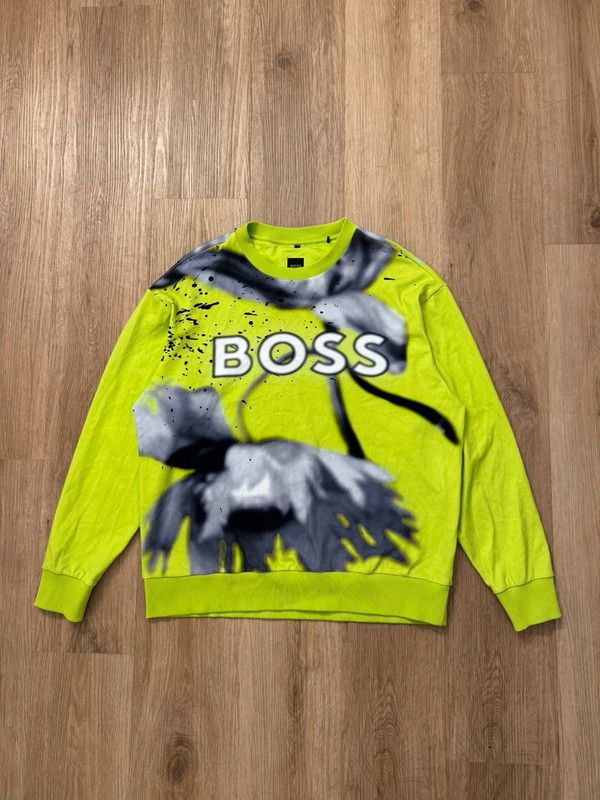 Hugo Boss Hugo Boss Green Salbo Lotus Crewneck sweatshirt M like new Size US M / EU 48-50 / 2 - 1 Thumbnail