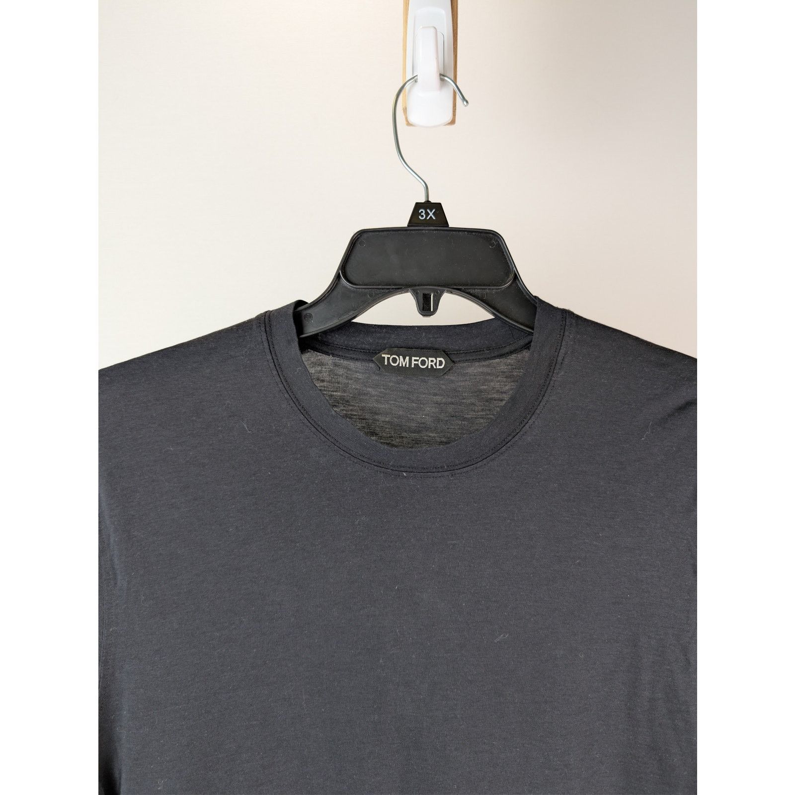 Tom Ford o1rshd1 CC20 Short Sleeve Crewneck T-Shirt in Black Size US M / EU 48-50 / 2 - 7 Thumbnail
