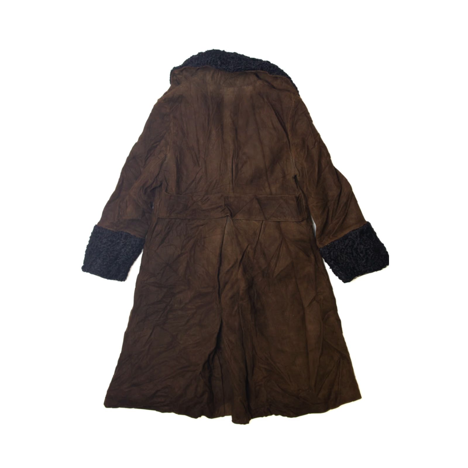 Anne Klein VINTAGE Anne Klein Leather Coat Faux Fur Trim Brown Small Womens Size US S / EU 44-46 / 1 - 3 Thumbnail