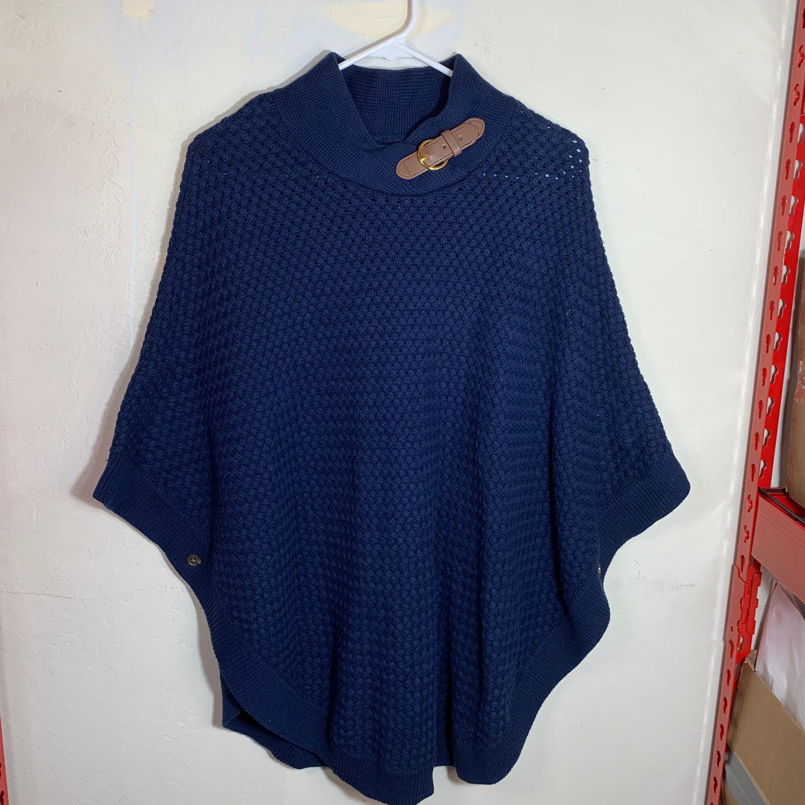 Banana Republic Banana Republic Blue Knit Poncho Size S Size S / US 4 / IT 40 - 14 Thumbnail