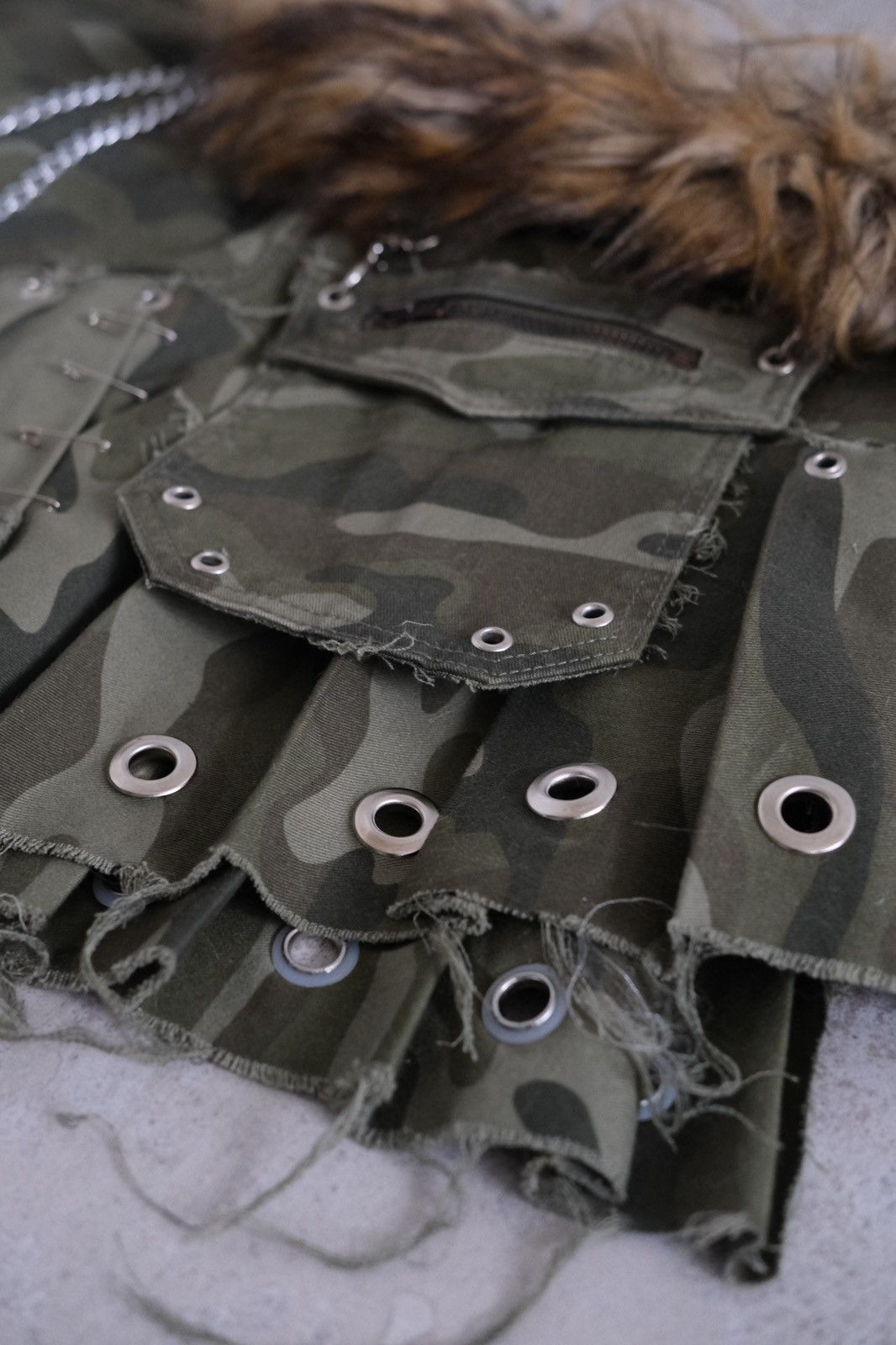 Handmade × Vintage Custom denim skirt y2k avant-garde Size 28" / US 6 / IT 42 - 8 Thumbnail