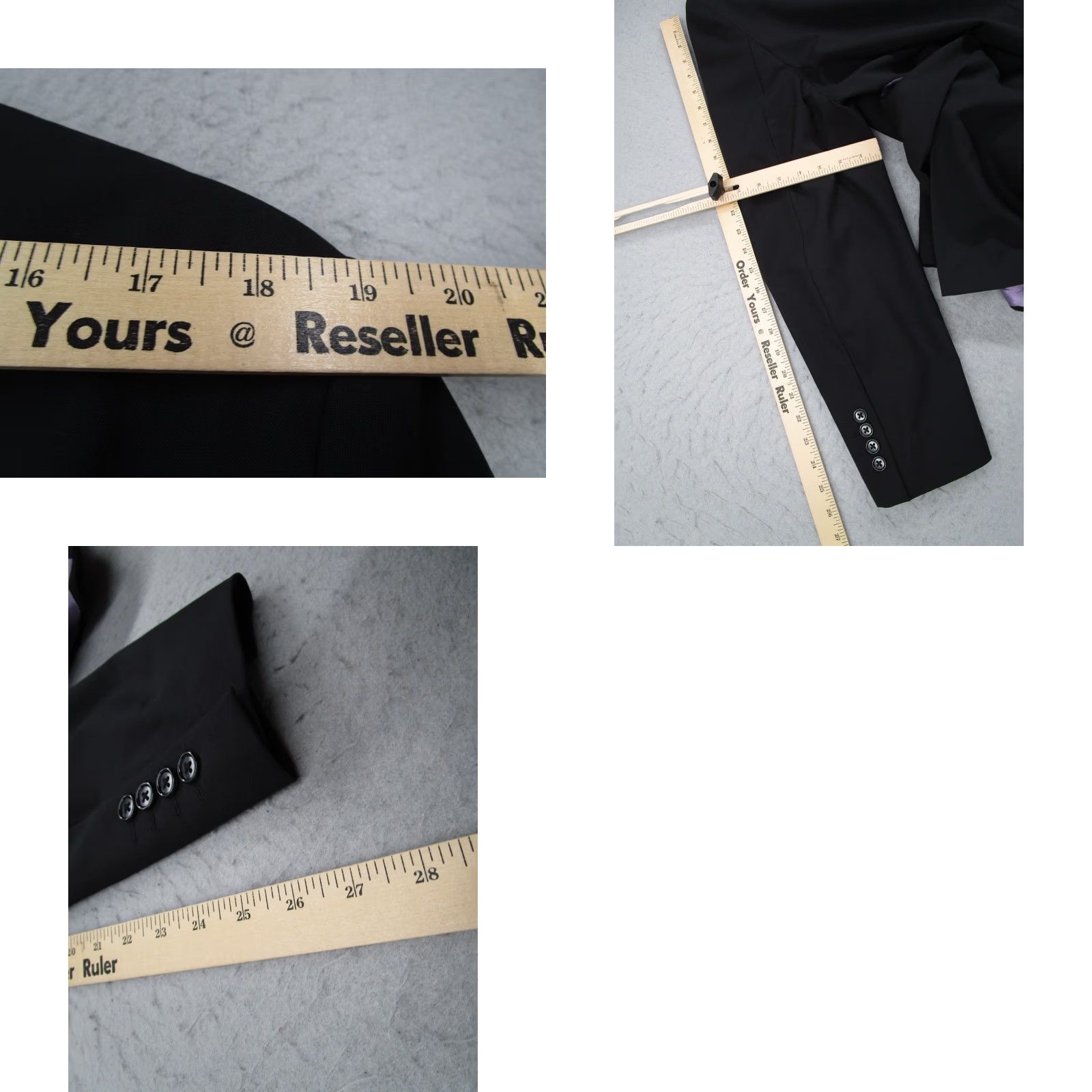 Vintage VINTAGE Fabiani Blazer Men 46 Regular Black Wool 2 Button Single-Breasted Travel Designer Italian City Preppy Modern Mens Size 46R - 10 Thumbnail