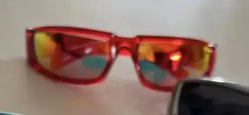 VIBE Retro Style Red Frame Glasses 🖍 Size ONE SIZE - 4 Thumbnail