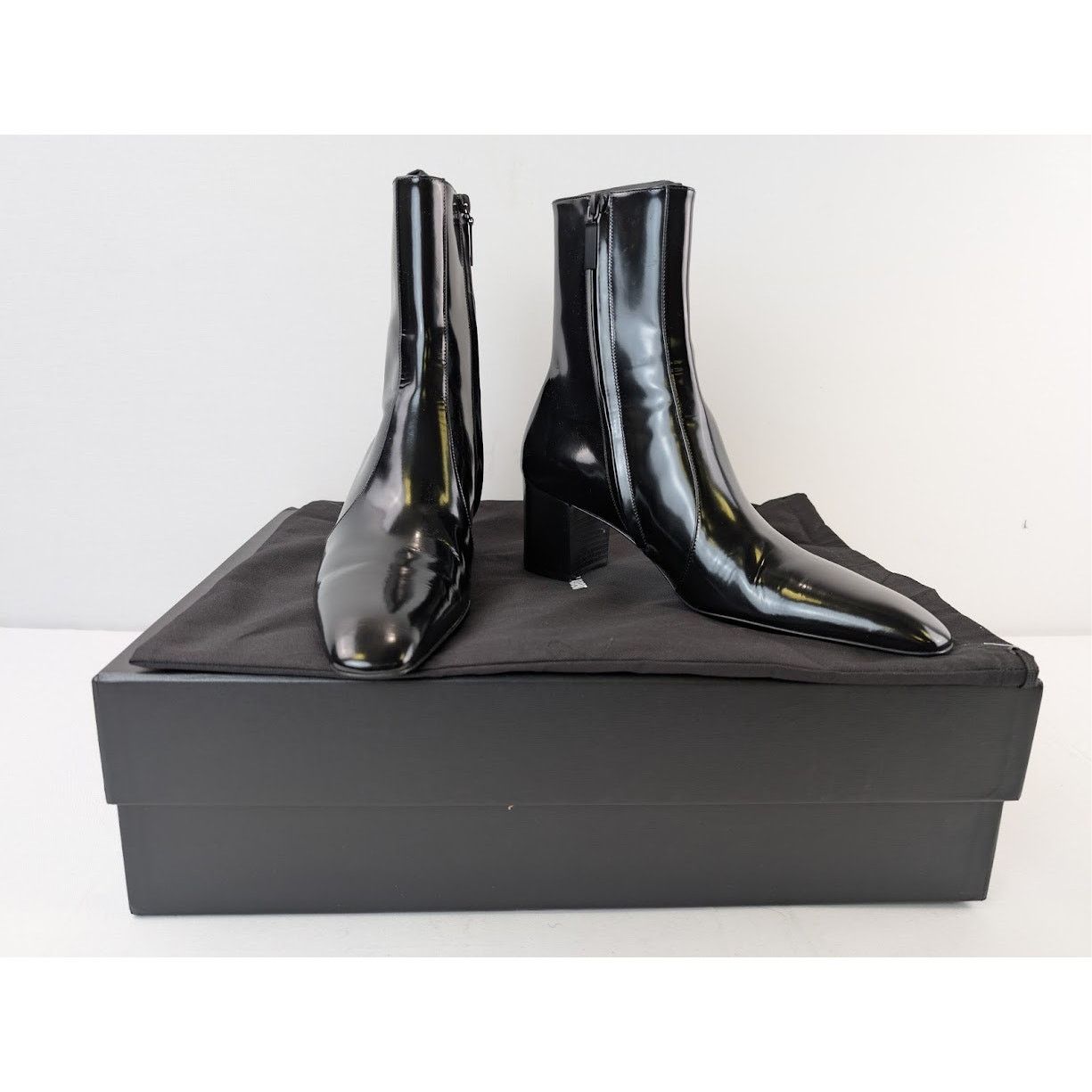 Saint Laurent Paris o1rshd1 70 Zipped Boots in Nero Size US 8.5 / EU 41-42 - 19 Thumbnail