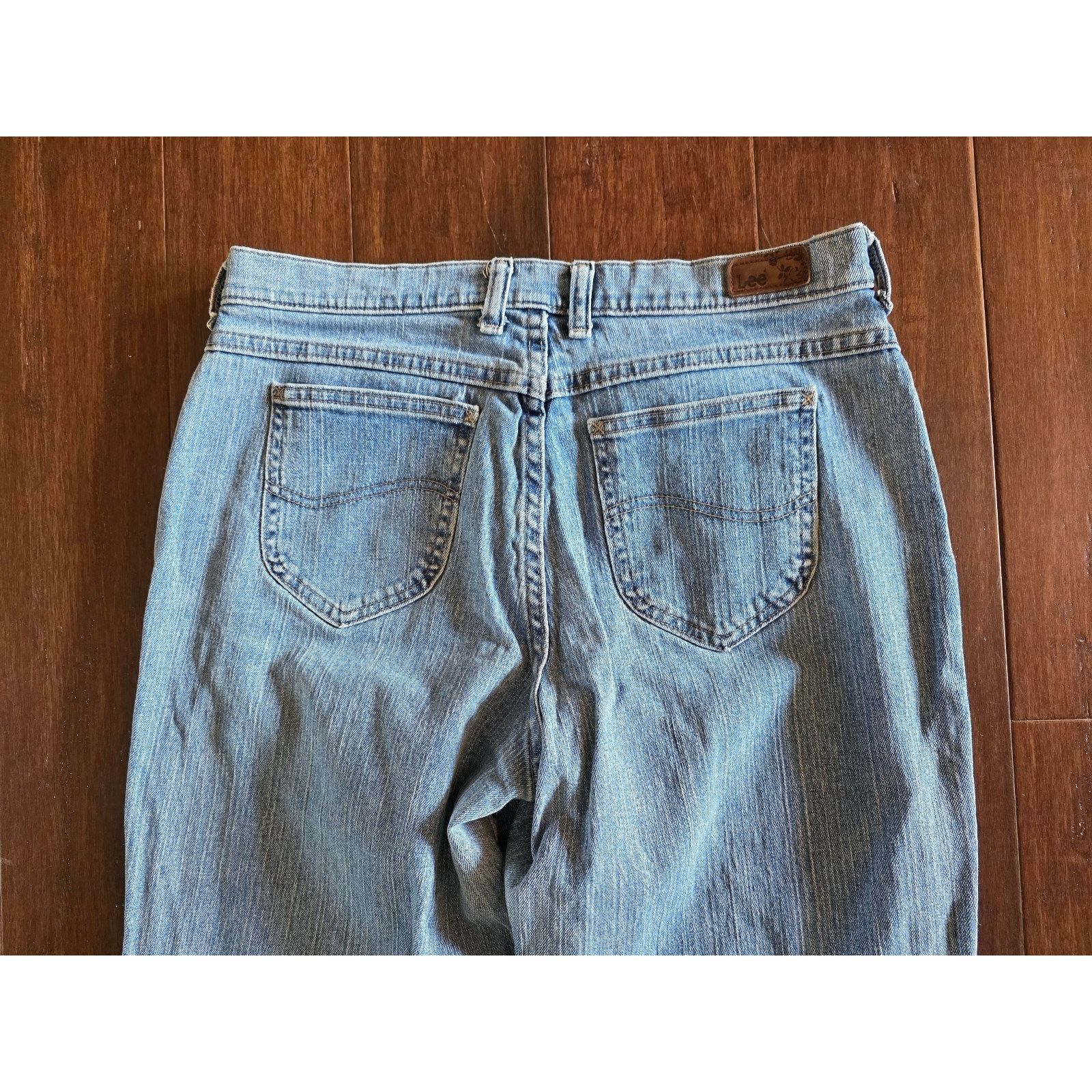 Lee Lee Original Blue Relaxed Straight Leg Jeans Size 10 Medium Size 32" / US 10 / IT 46 - 4 Thumbnail
