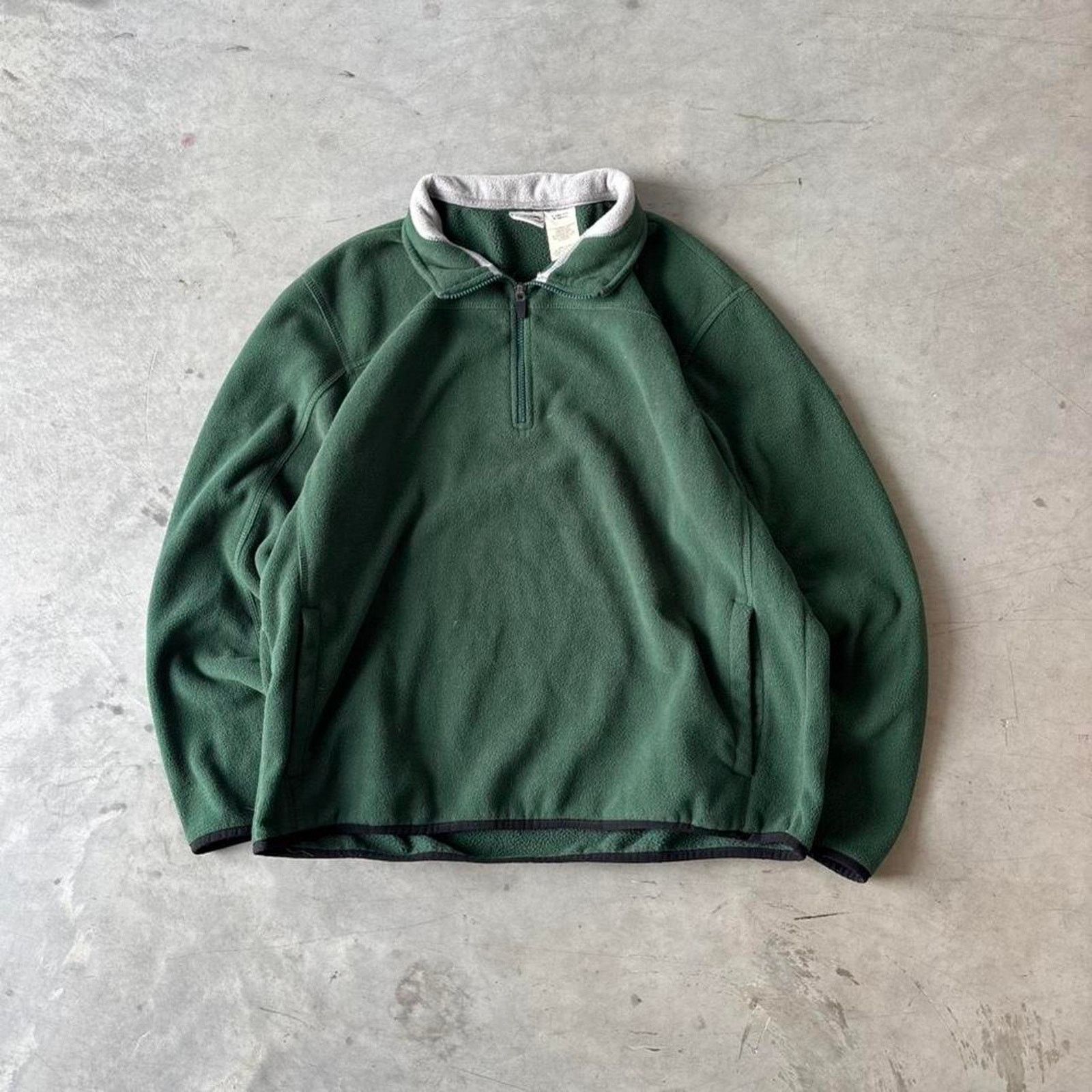 Vintage Y2k green earthtone quarter zip fleece Size US L / EU 52-54 / 3 - 1 Thumbnail