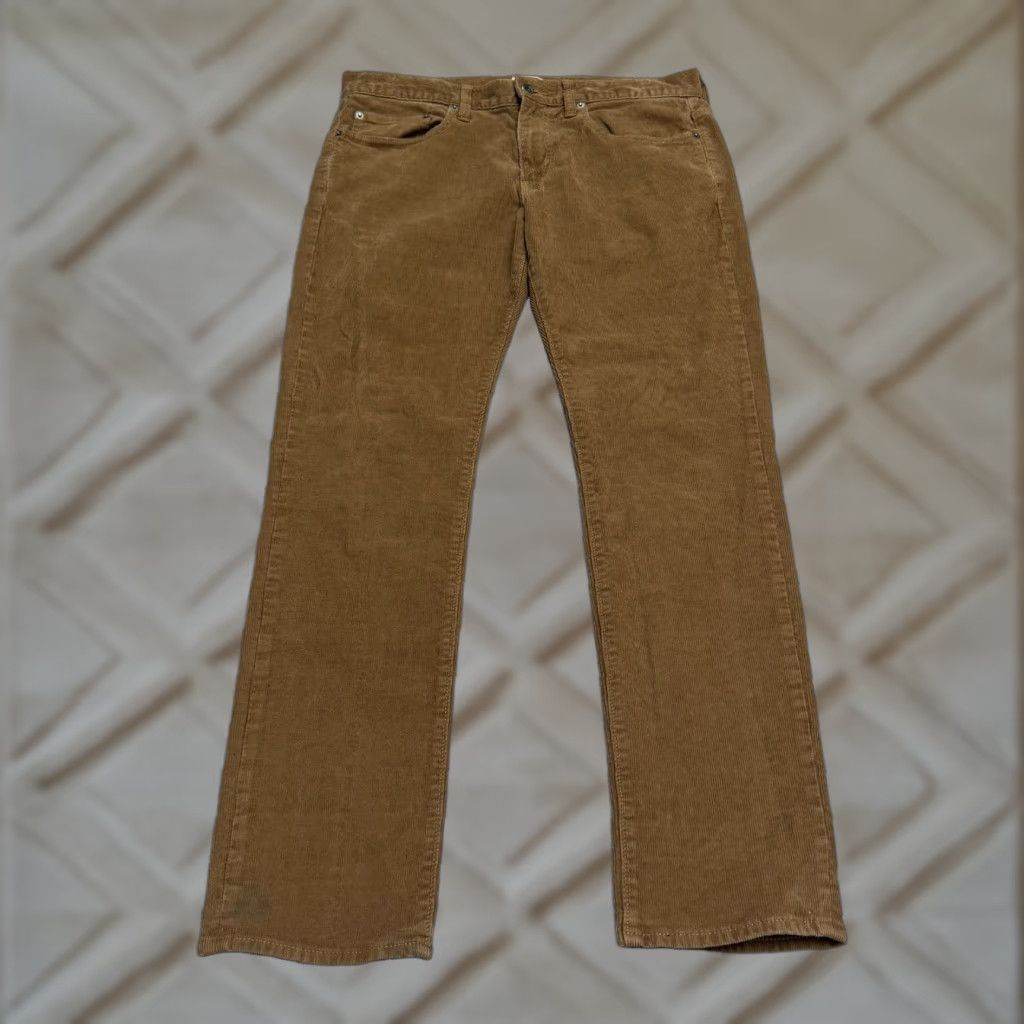 J.Crew J.Crew 484 Corduroy Slim Fit Chino Pants Mens 33x30 Brown Cotton Straight Leg Size US 33 - 1 Thumbnail