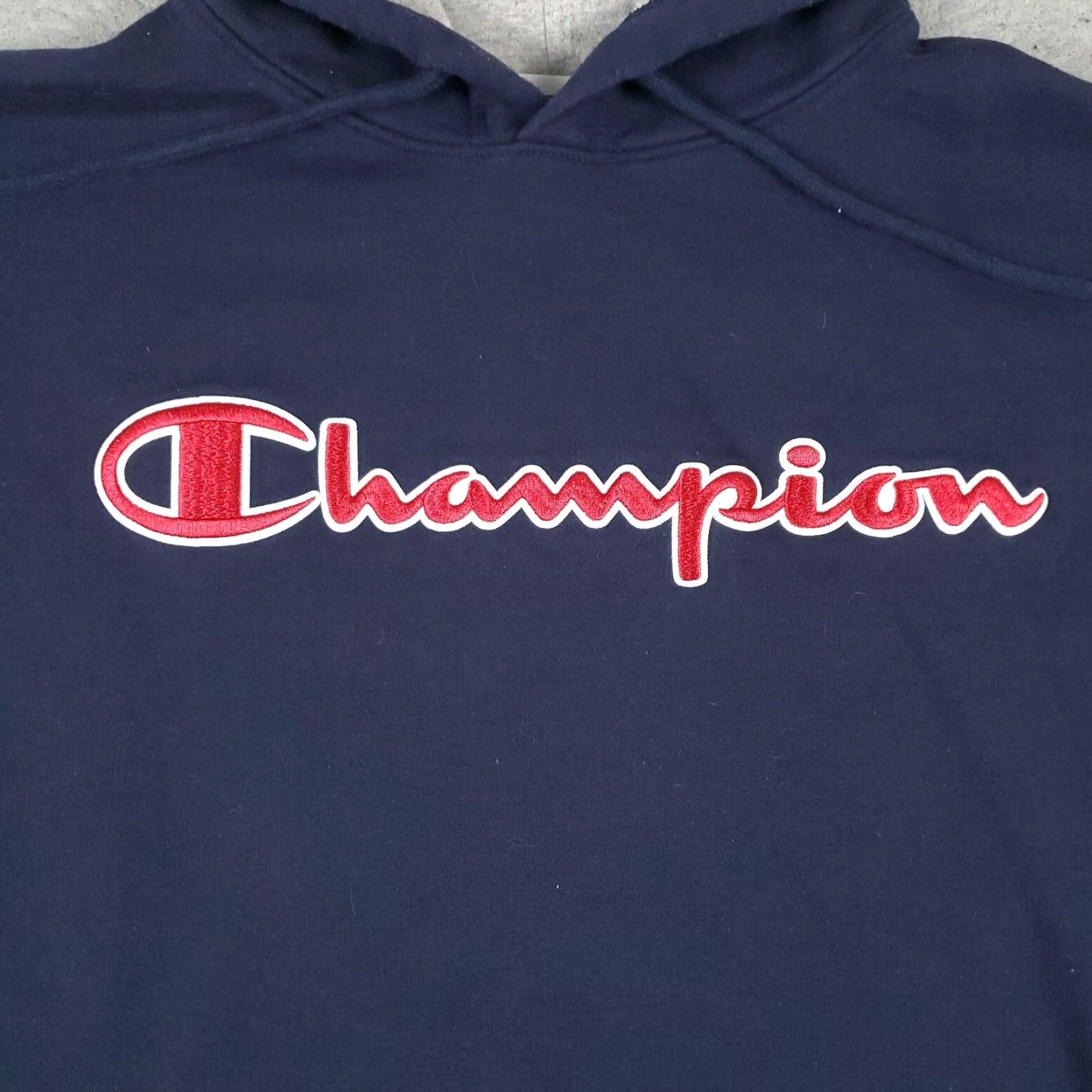 Champion VINTAGE Champion Hoodie Men Medium Navy Blue Pullover Sweatshirt Casual All Seasons Size US M / EU 48-50 / 2 - 2 Thumbnail