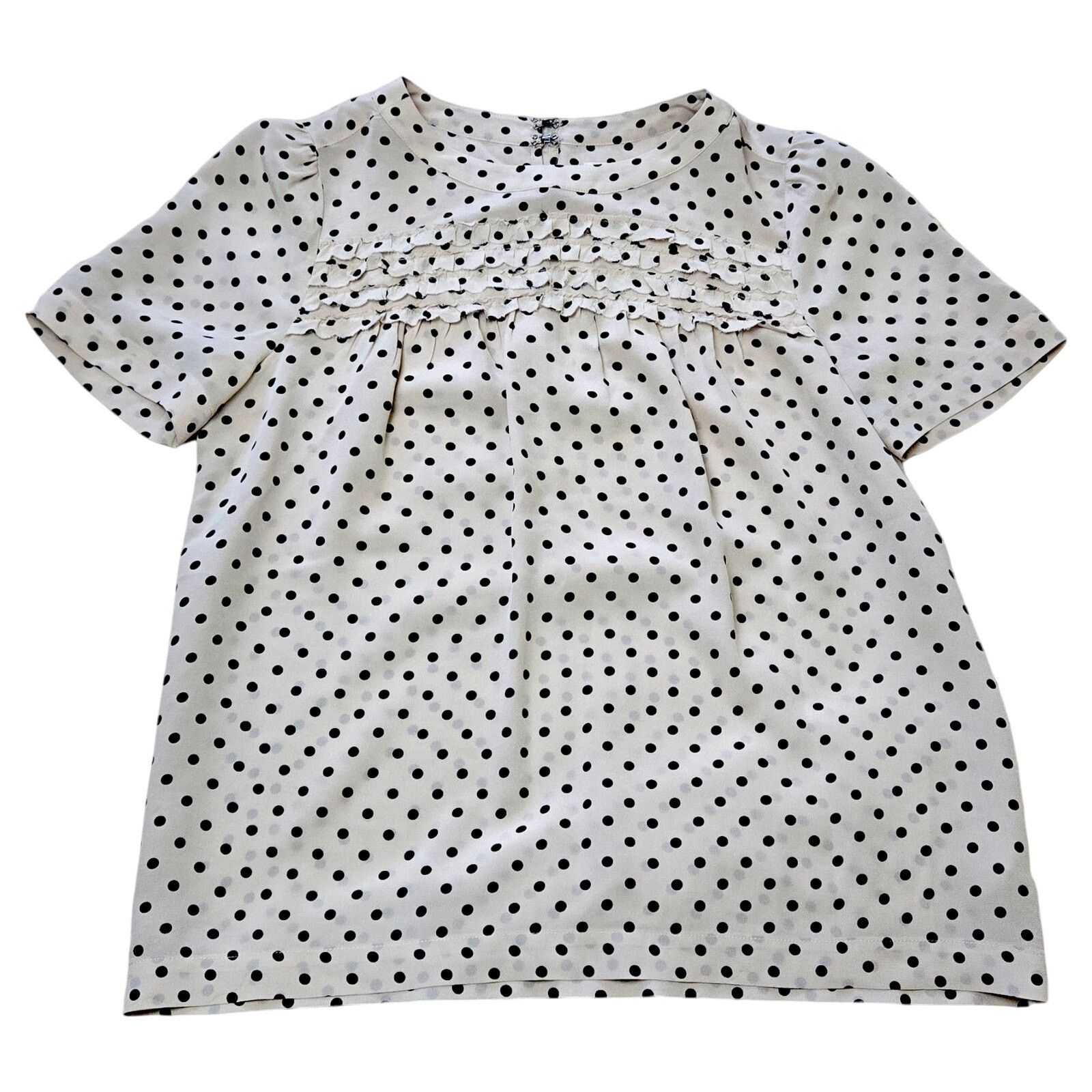 Madewell Madewell Silk Polka Dot Ruffle Blouse Size XS Size XS / US 0-2 / IT 36-38 - 2 Thumbnail