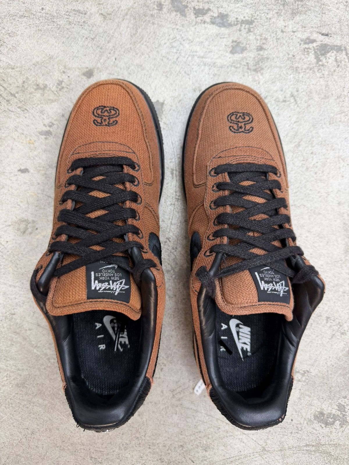 Nike × Stussy Stussy Hand Dyed Air Force 1 Low Black to Brown Size US 10.5 / EU 43-44 - 2 Thumbnail