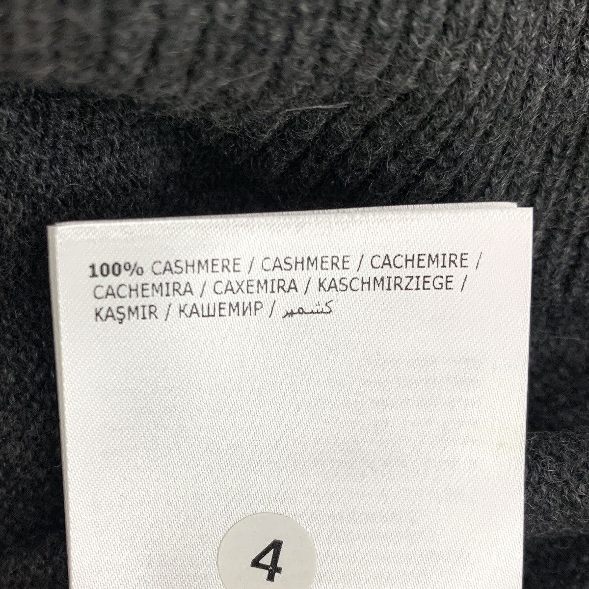 Moncler Moncler Dark Grey Cashmere Long Sleeve Knit Sweater K26WX Size L / US 10 / IT 46 - 8 Thumbnail