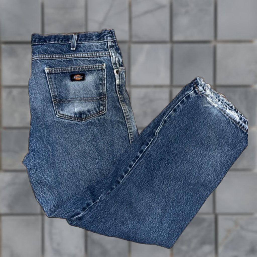 Dickies VINTAGE Dickies Jeans Denim 36x30 Men Blue Straight 36in Inseam Mens Jeans Heavy Denim Vintage Size US 36 / EU 52 - 1 Thumbnail