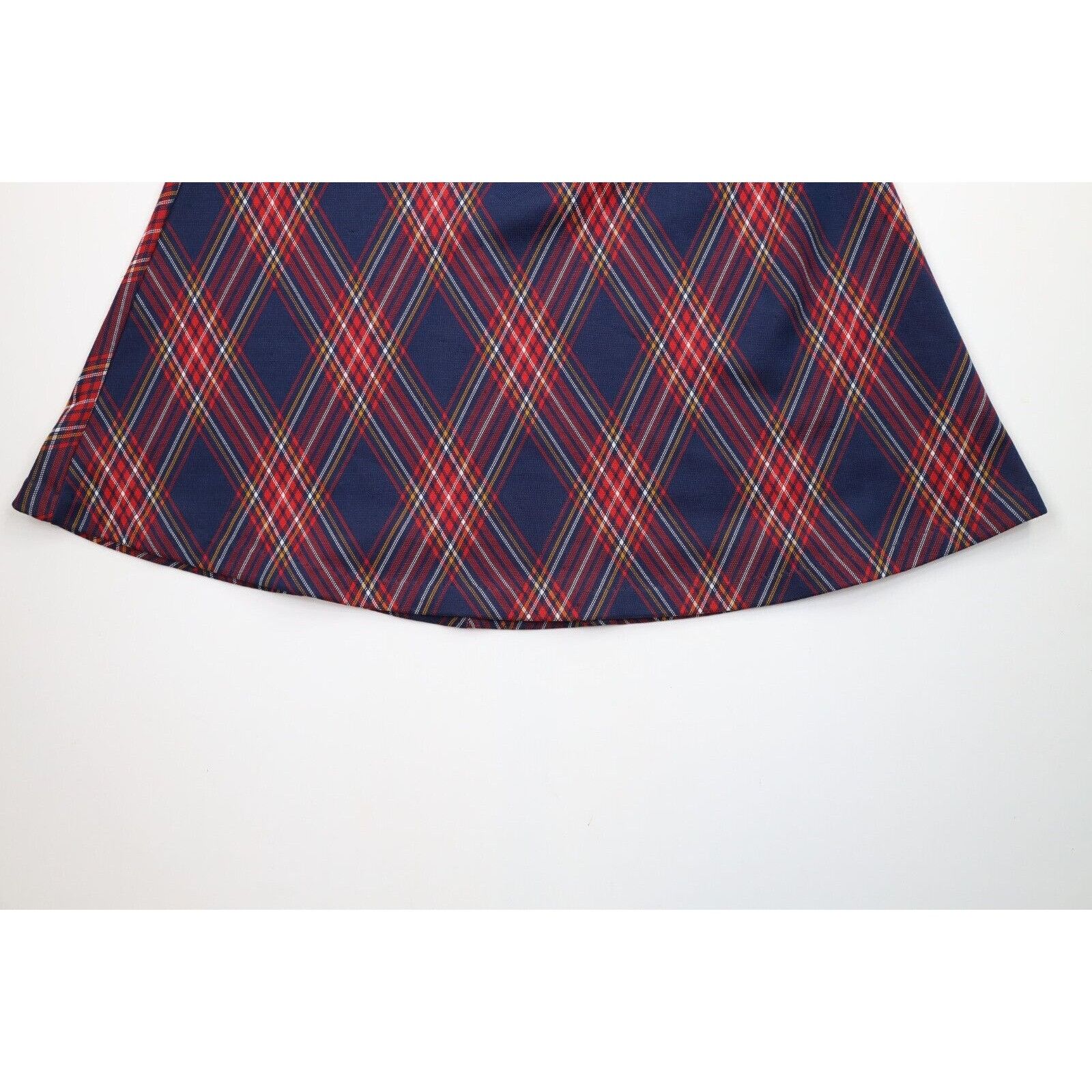 Vintage Vintage 70s Streetwear Distressed Knit Plaid Skirt Size 34" / US 12 / IT 48 - 4 Thumbnail