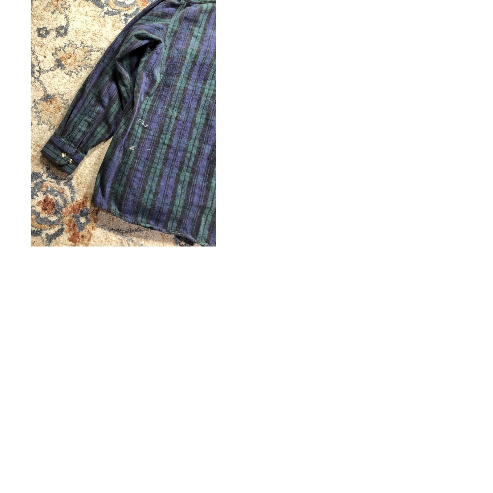 Vintage VINTAGE Five Brothers Flannel Shirt Mens XLT Green Blue Plaid Workwear Button Up Tall Size US XL / EU 56 / 4 - 9 Thumbnail