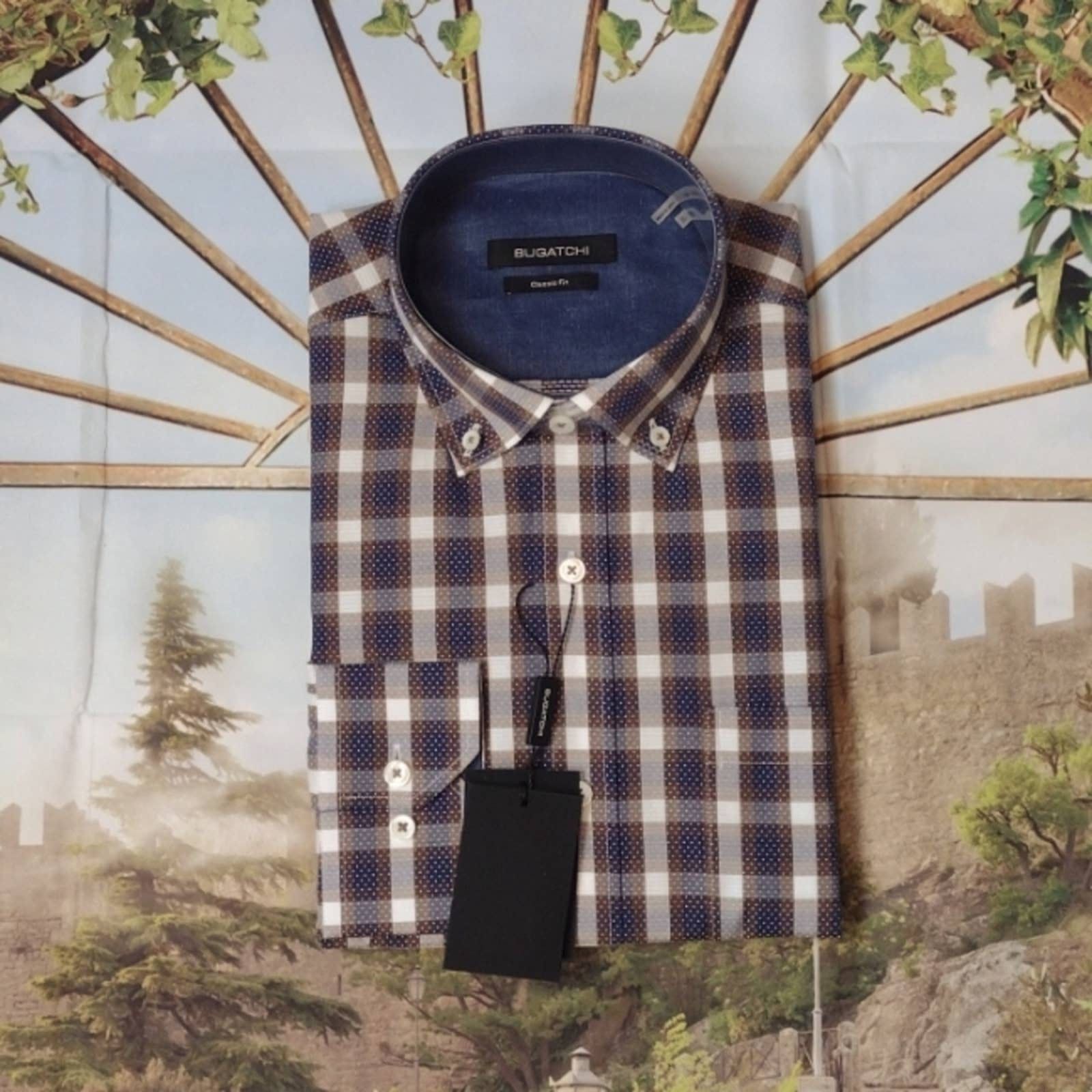 BUGATCHI Bugatchi long sleeve mens dress shirt size medium Size US M / EU 48-50 / 2 - 2 Thumbnail