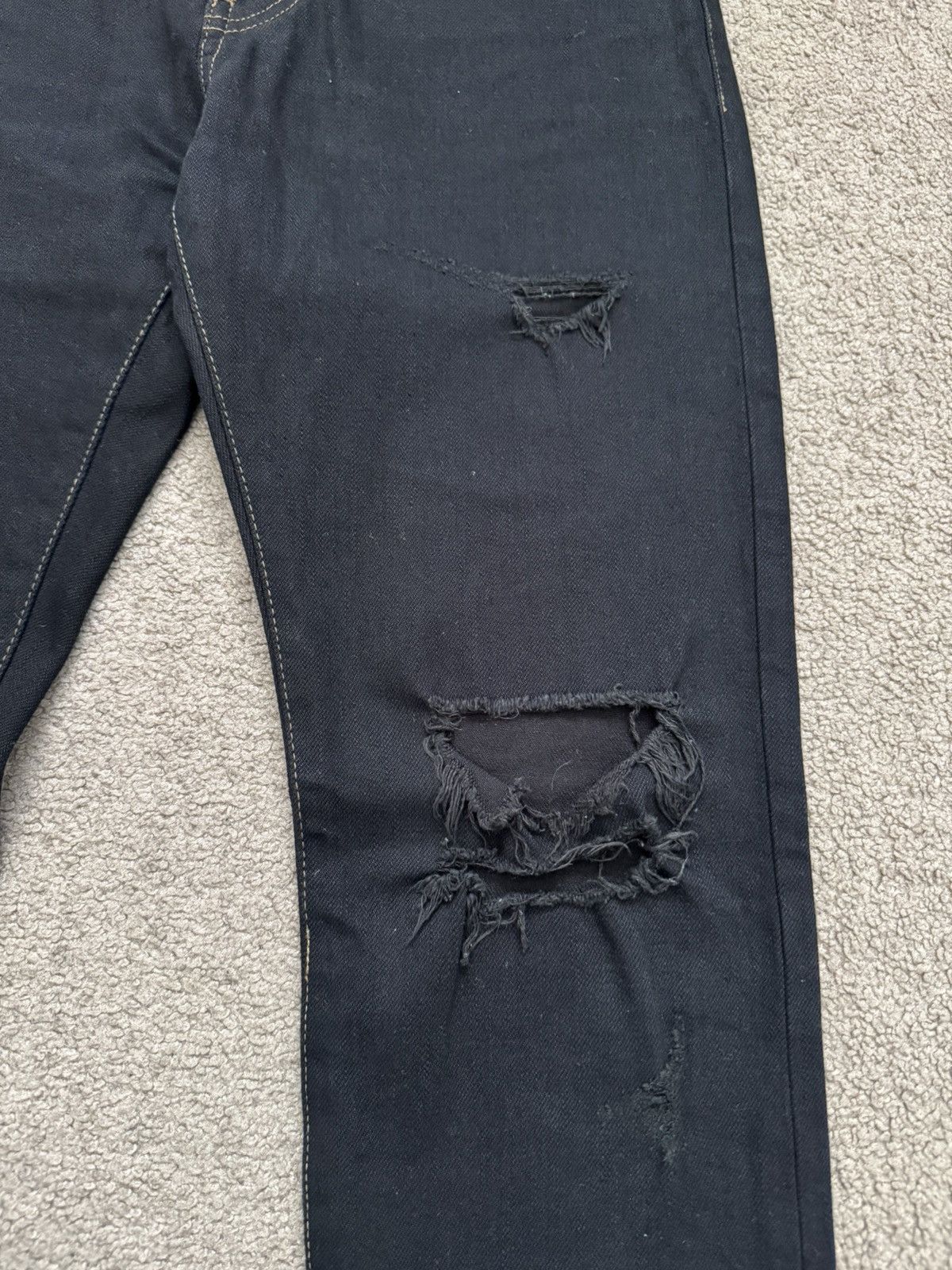 Saint Laurent Paris SS16 Saint Laurent Hedi Slimane Distressed Crash Denim Jeans Size US 28 / EU 44 - 4 Thumbnail