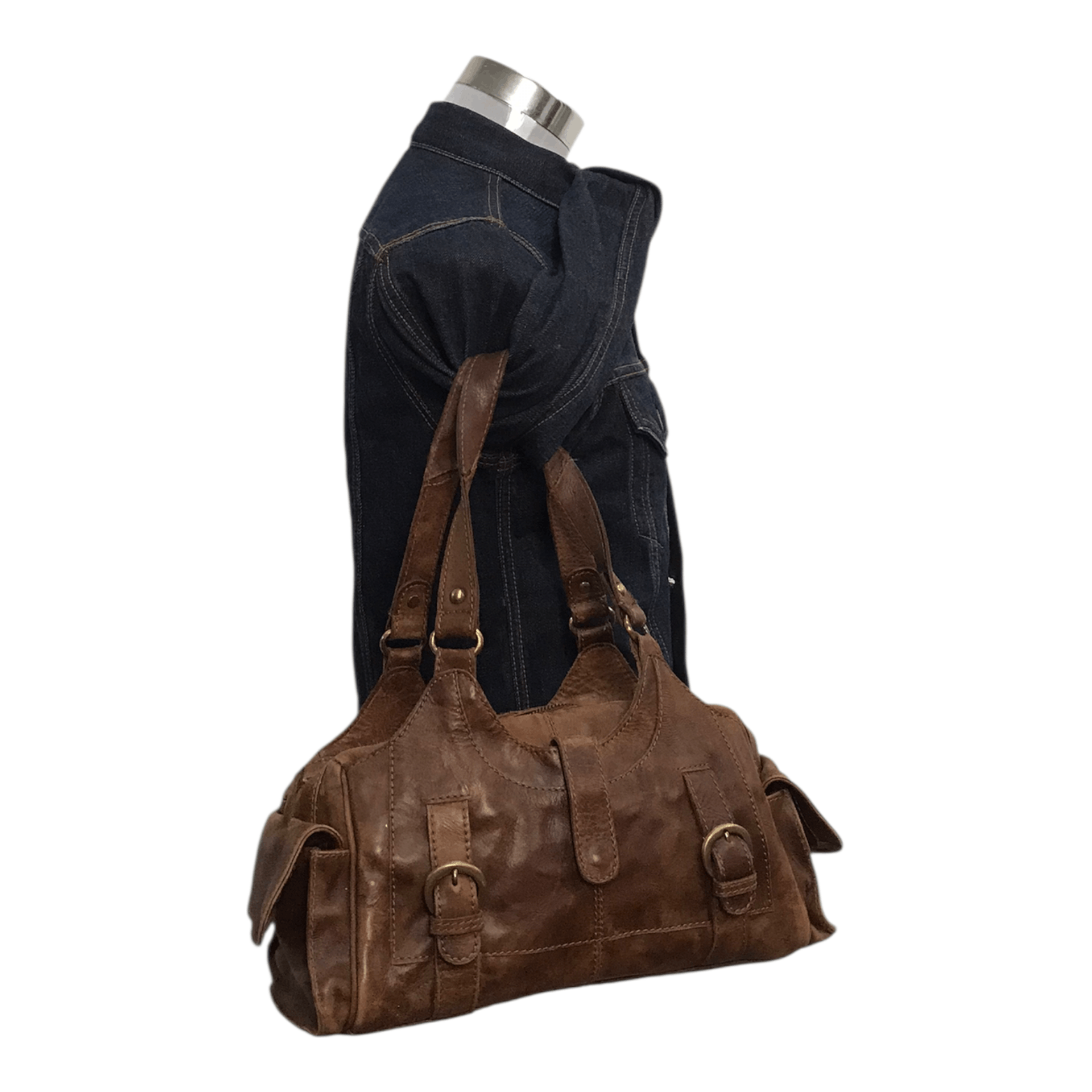 Leather N* 11 Brown Leather HandBag Size ONE SIZE - 1 Thumbnail