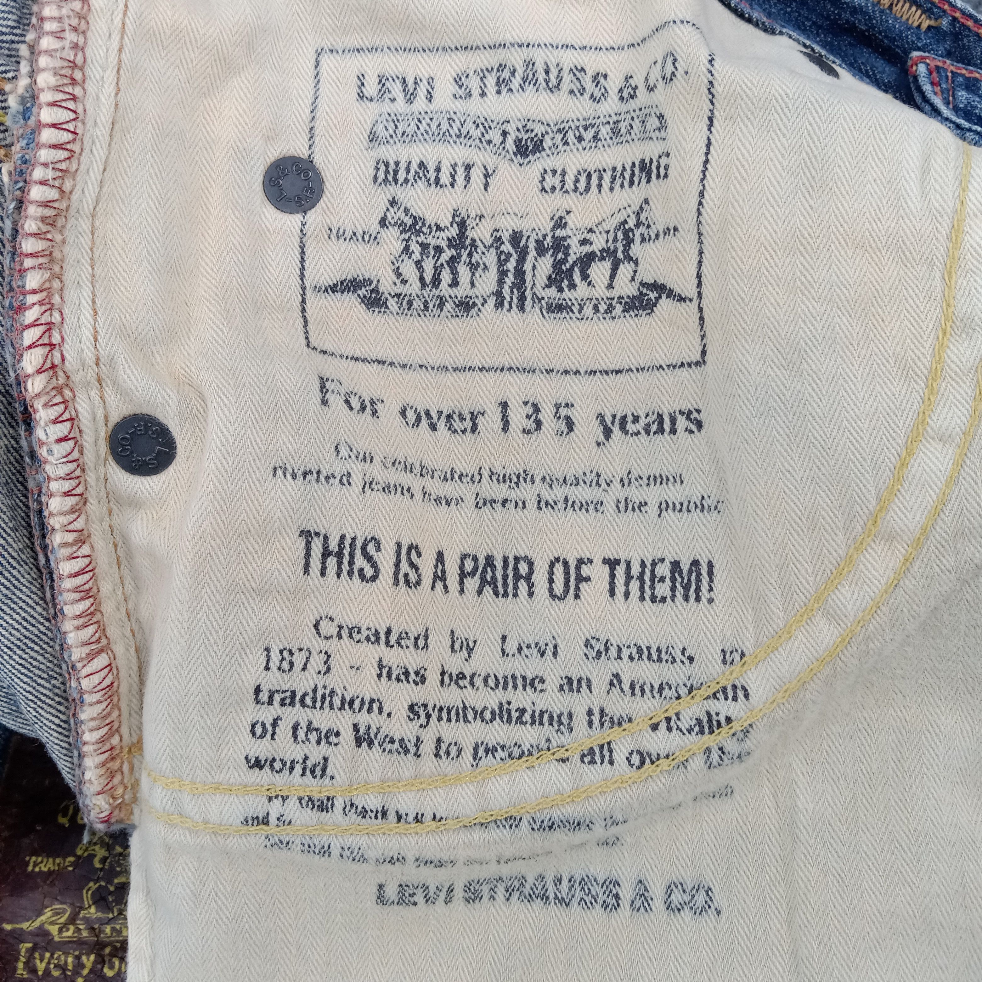 Levi's × Vintage Levi's American Distressed Style Grunge Denim Jeans Size US 33 - 14 Thumbnail