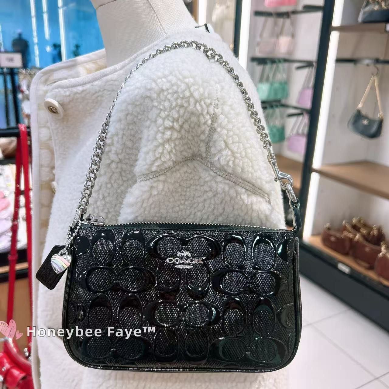 Nolita 19 In Signature Leather With Heart Charm CDY97