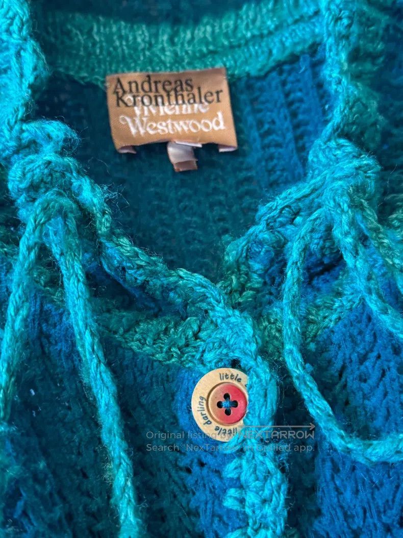 Vivienne Westwood Vivienne Westwood Green Knit Cardigan Size S / US 4 / IT 40 - 3 Thumbnail