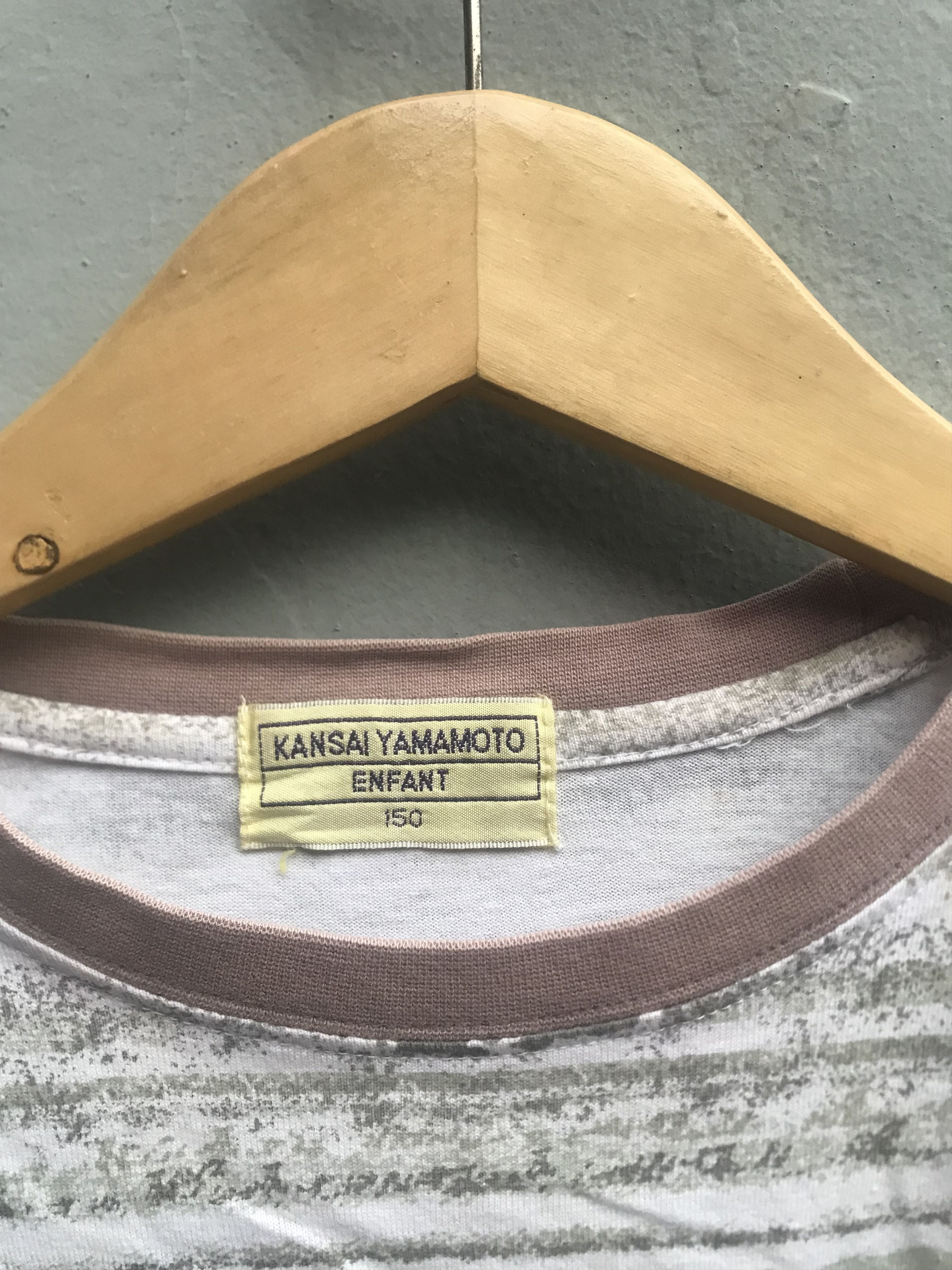 Japanese Brand Vintage Kansai Yamamoto Enfant Stripes Tshirt Size US M / EU 48-50 / 2 - 3 Thumbnail