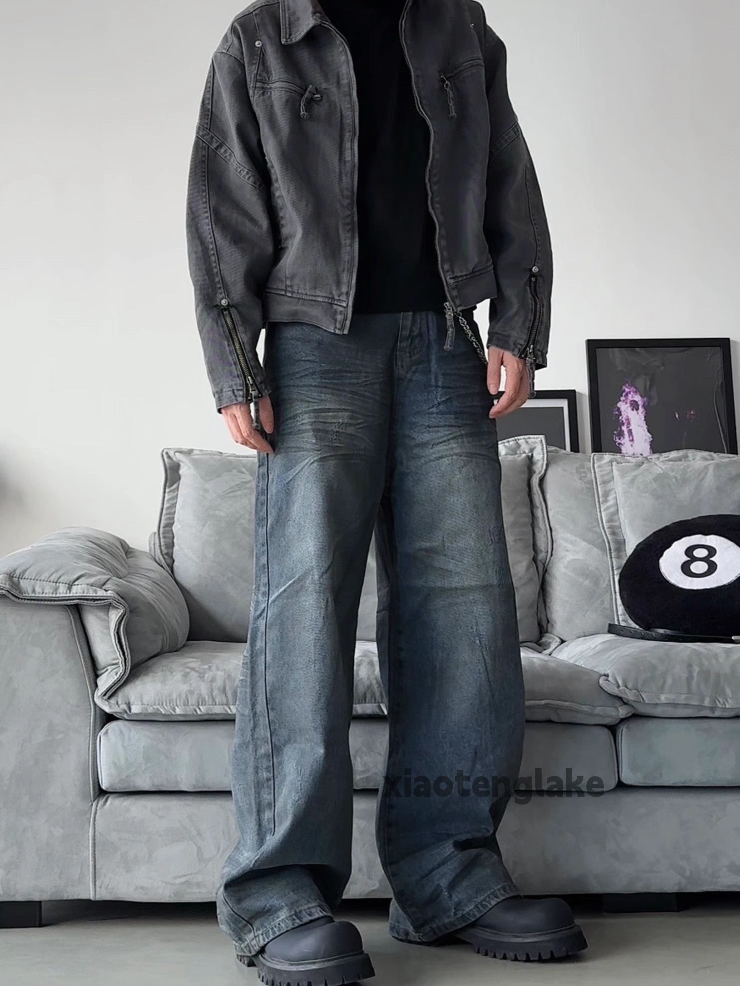Jean × Vintage Washed faded cleanfit yuppie bootcut grunge jeans Size US 32 / EU 48 - 2 Thumbnail