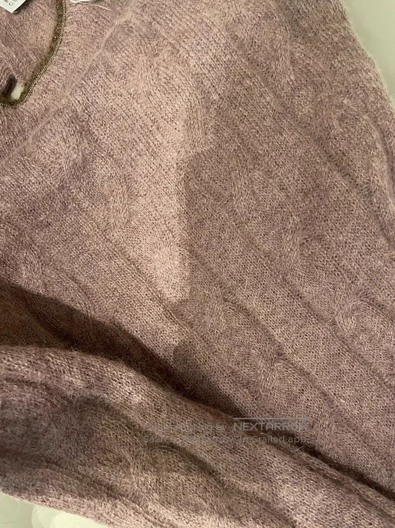 Brunello Cucinelli Brunello Cucinelli Dusty Pink Mohair Cashmere Sweater Size M / US 6-8 / IT 42-44 - 6 Thumbnail