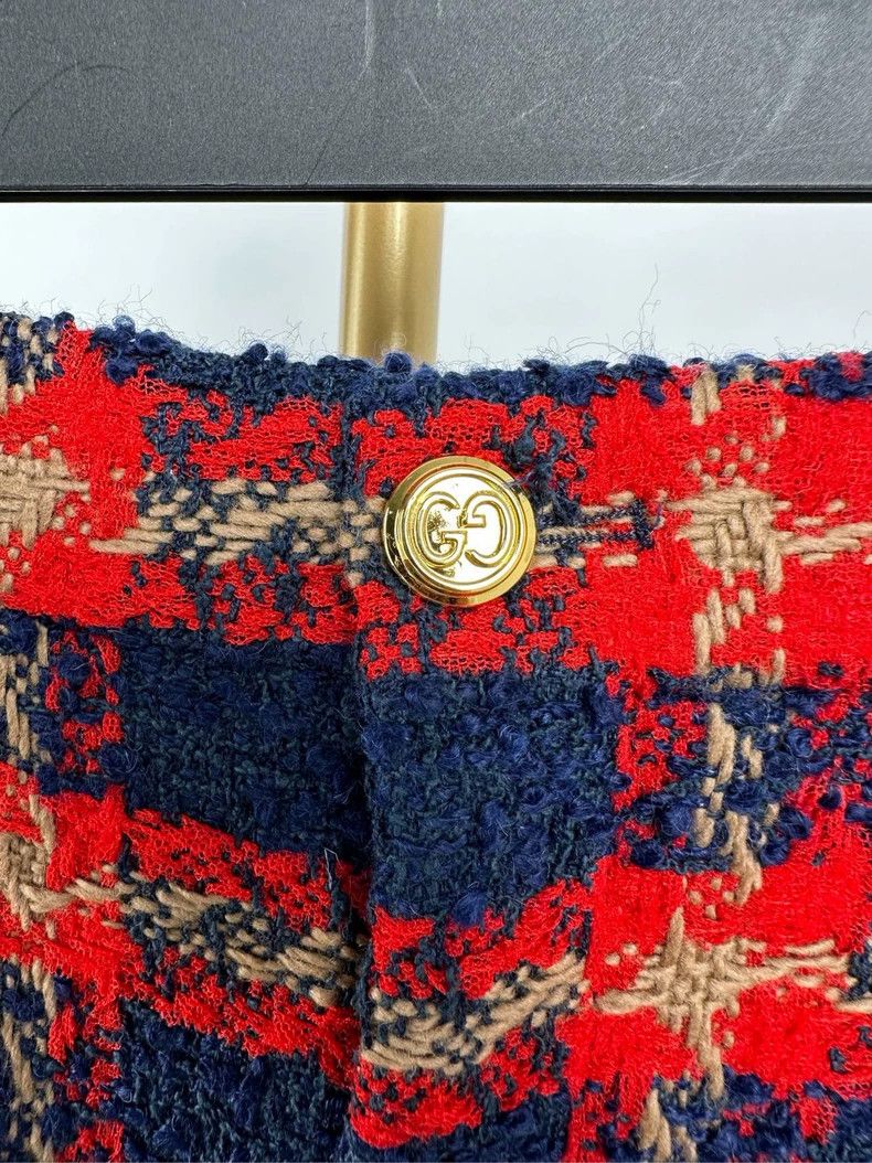 Gucci Gucci Blue and red plaid wool shorts 2504-Nextarrow Size 24" / US 00 / IT 34 - 3 Thumbnail