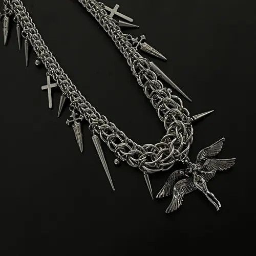Jewelry 382Gothic Silver Wallet Chain Size ONE SIZE - 8 Thumbnail