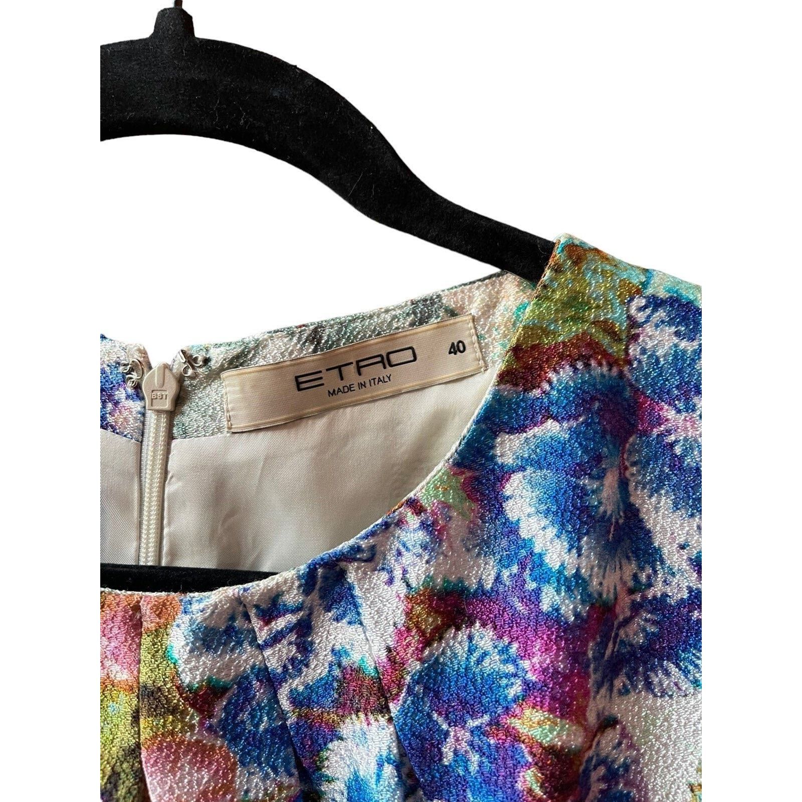 Etro ETRO Floral Print Knee-Length Dress Size 40 Size S / US 4 / IT 40 - 3 Thumbnail