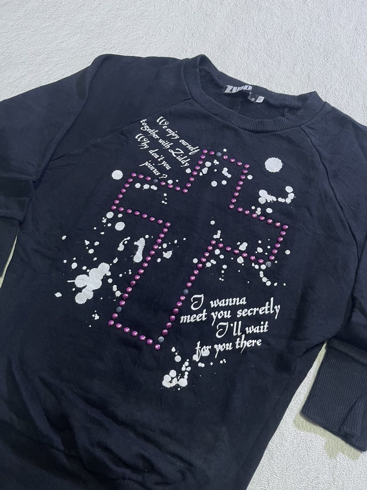 Hysteric Glamour Y2K ZIDDY long sleeve tshirt motif cross glitter Size M / US 6-8 / IT 42-44 - 3 Thumbnail
