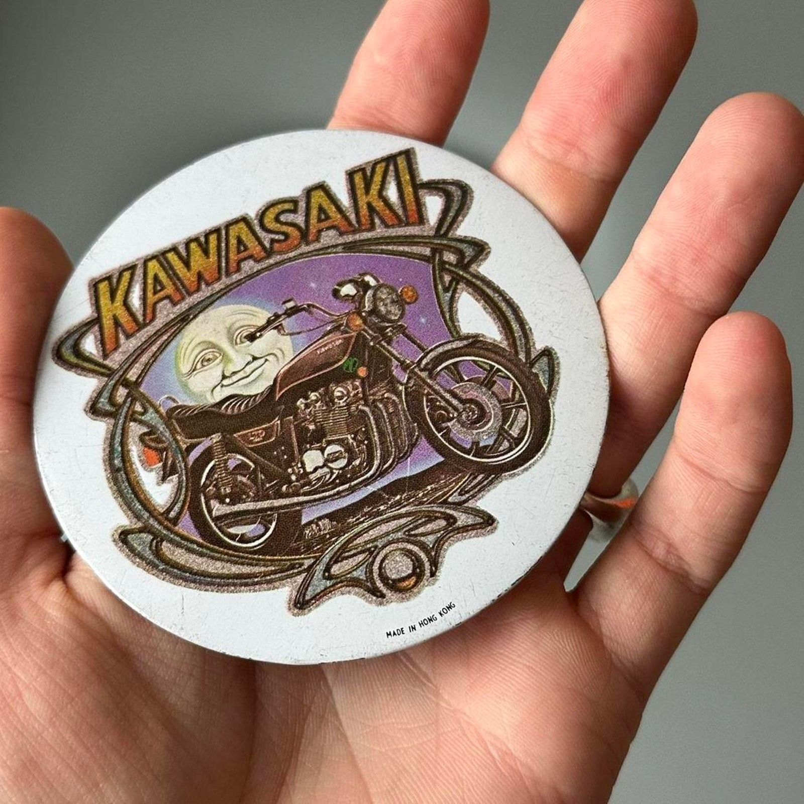Japanese Brand × Other × Vintage Vintage 60s 70s Kawasaki Moon Motorcycle Metal Button Pin Size ONE SIZE - 7 Thumbnail