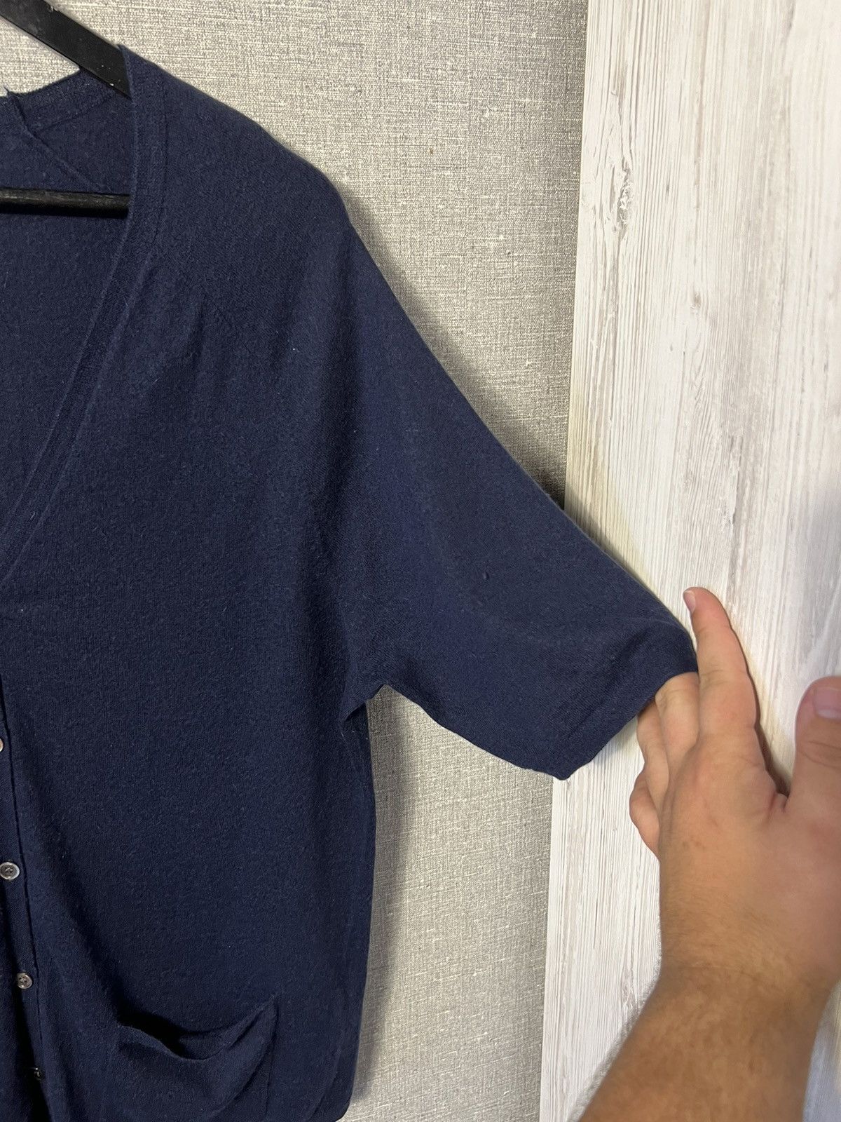 Allude Allude Cashmere Button Up Cardigan Short Sleeve Sweater Size L / US 10 / IT 46 - 6 Thumbnail