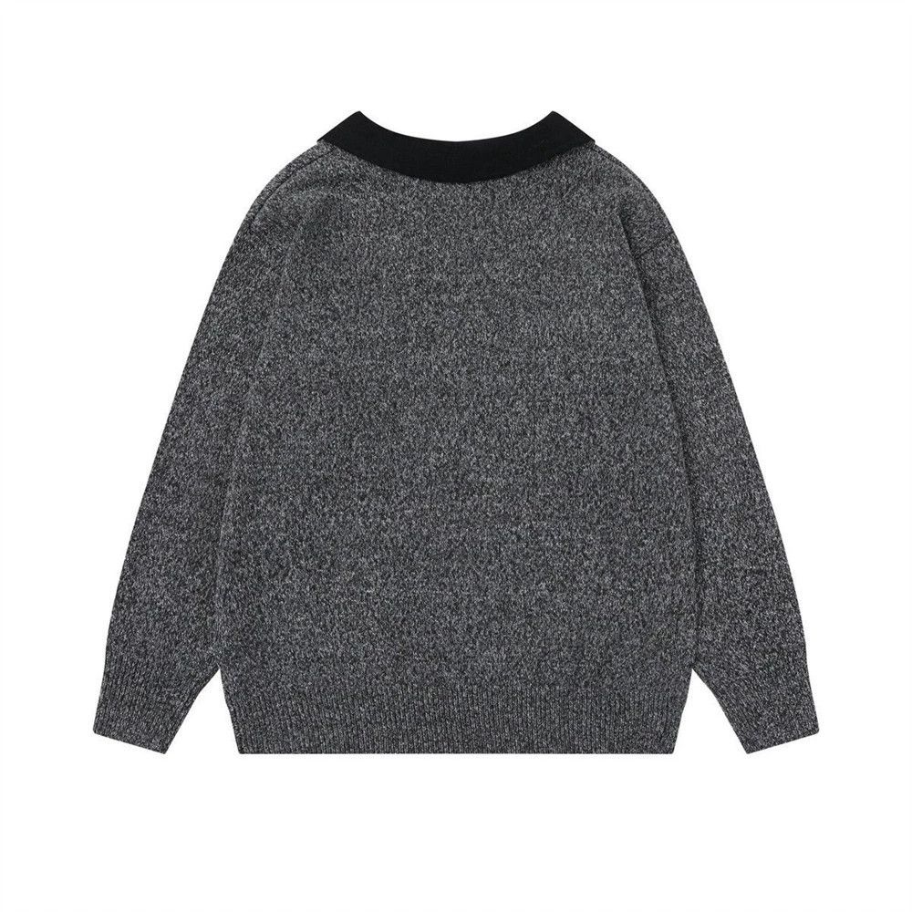 Vintage Men's loose casual V-neck contrast lapel sweater Size US M / EU 48-50 / 2 - 2 Thumbnail