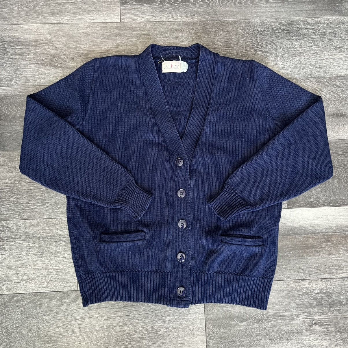 J.Crew × Vintage Vintage 80s J. Crew Outfitters Blank Cotton Sweater Cardigan Size L / US 10 / IT 46 - 1 Thumbnail