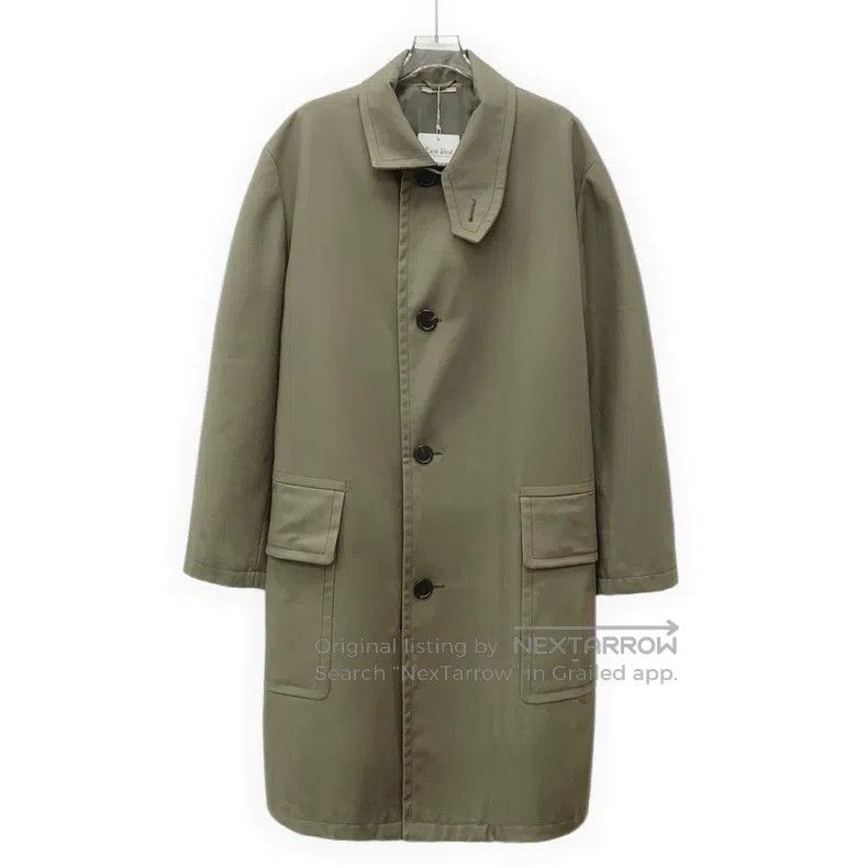 Hermes Hermes Brownish green cotton collar single-breasted long-s Size US M / EU 48-50 / 2 - 1 Thumbnail