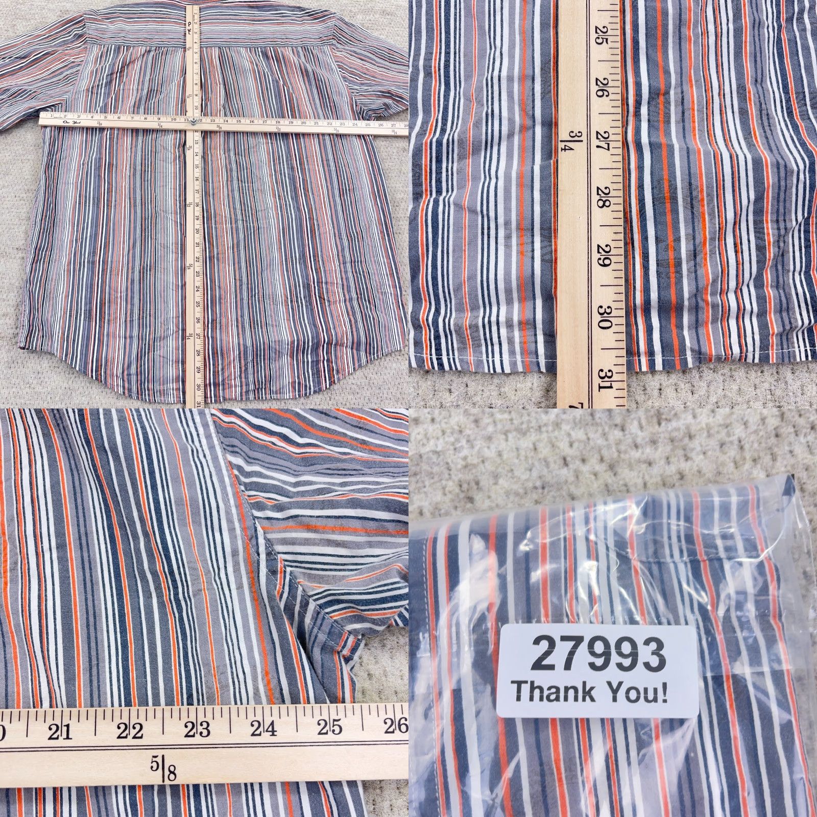 Harley Davidson Harley-Davidson Shirt Men XL Button-Up Striped Winged Skull Tencil Print AOP Y2K Size US XL / EU 56 / 4 - 8 Thumbnail