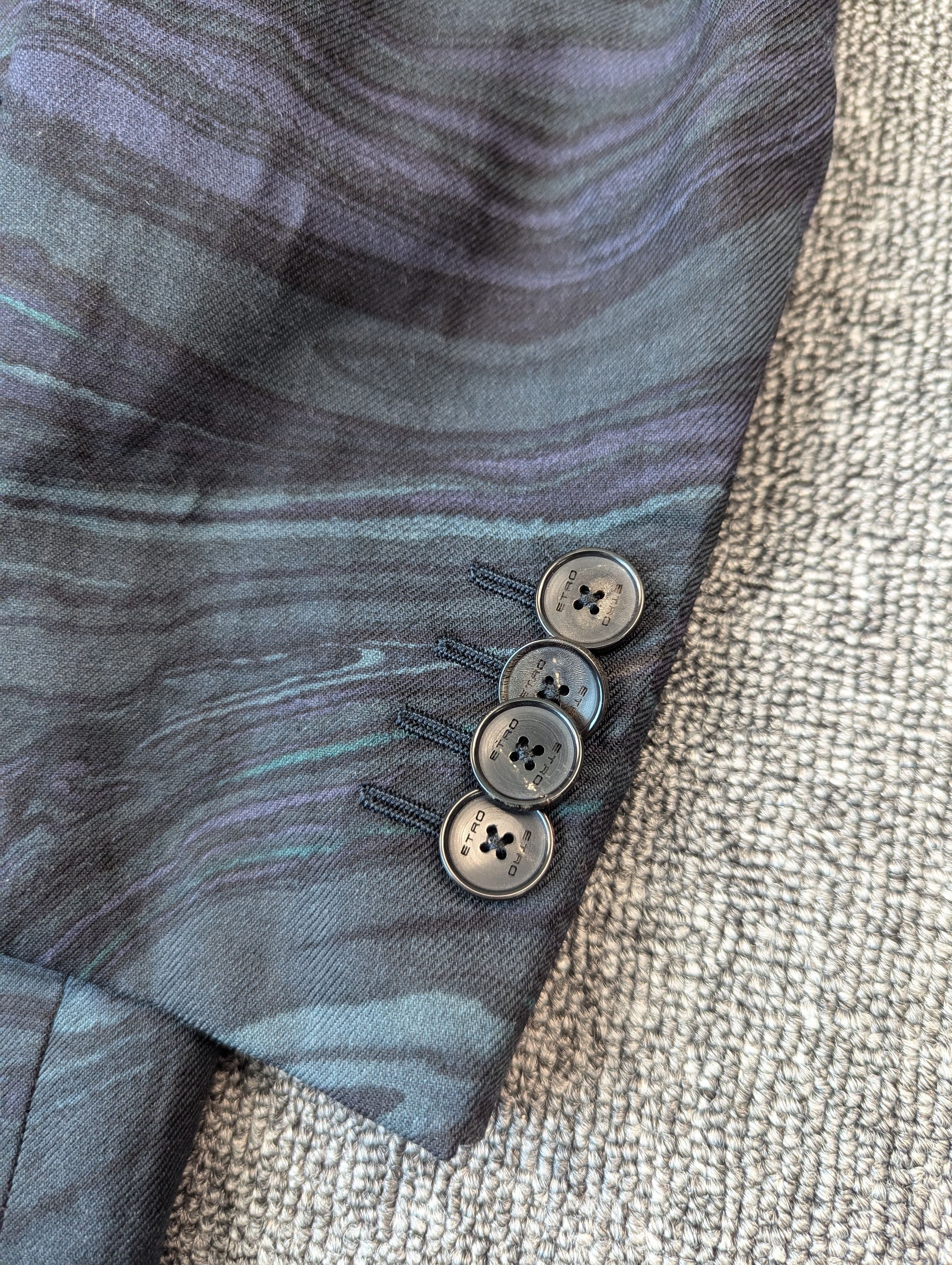 Etro ETRO Marble Pattern SUPER LEGGERA Emerald Green 46 Suit Size US S / EU 44-46 / 1 - 4 Thumbnail