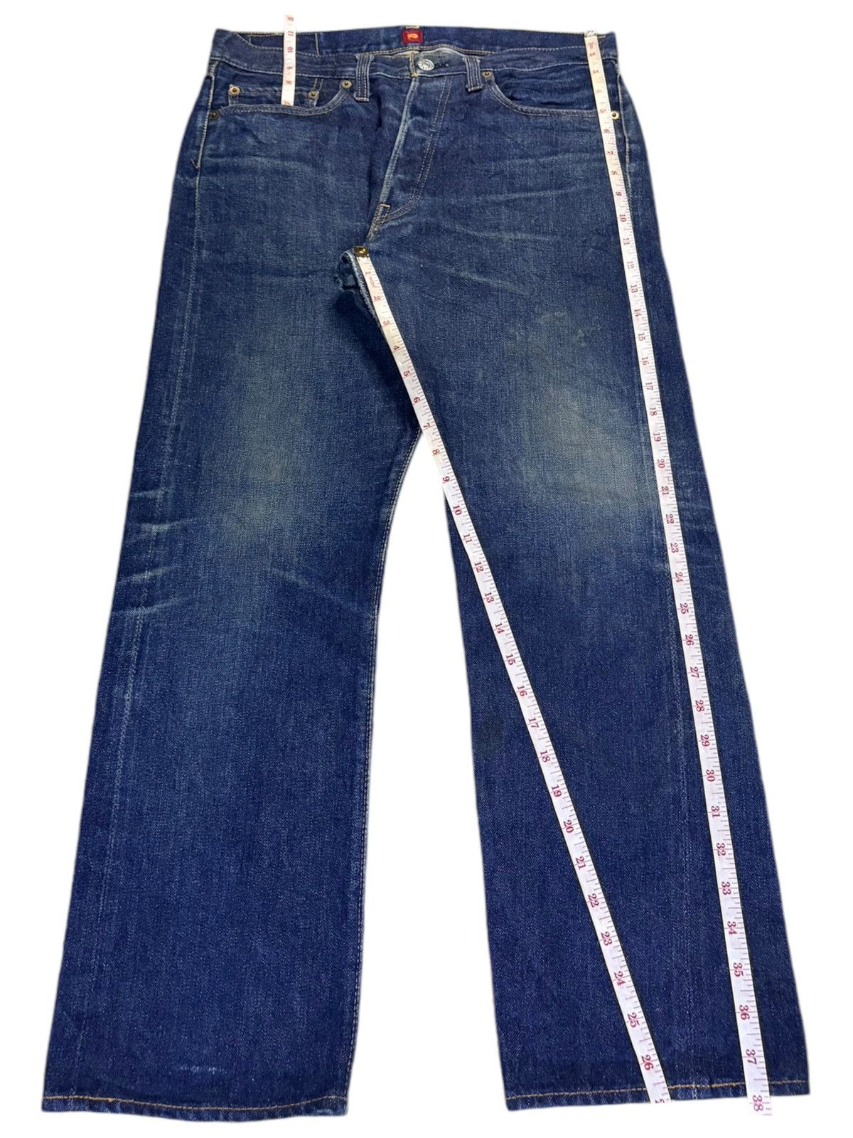 Japanese Brand × RESOLUTE Vintage Japanese Resolute Faded Mud Raw Denim Selvedge Jeans Size US 32 / EU 48 - 13 Thumbnail
