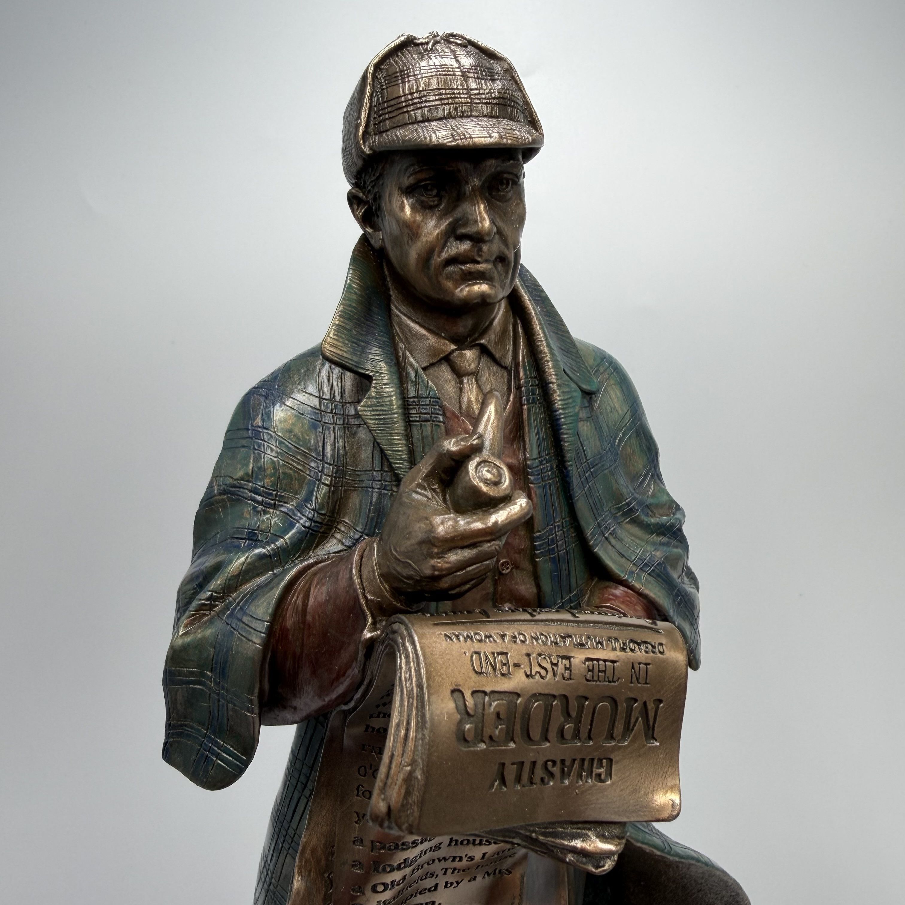 Other Sherlock Holmes Statue Bronze Finish Detective Figurine 27cm Size ONE SIZE - 2 Thumbnail